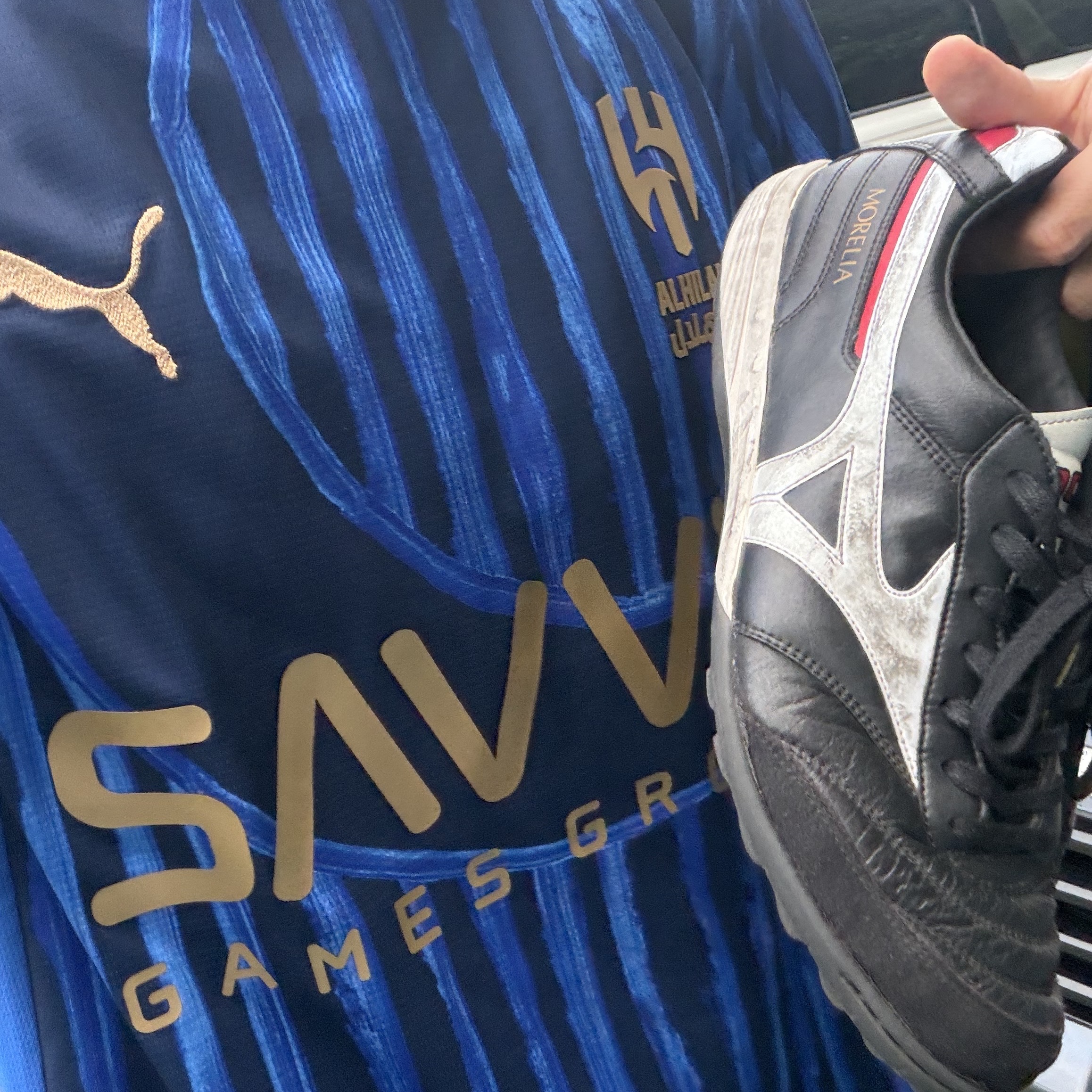 Puma x KidSuper AHSFC Jersey Replica Blue Intense Club Navy (Non Marking Ver.) 착용 스타일