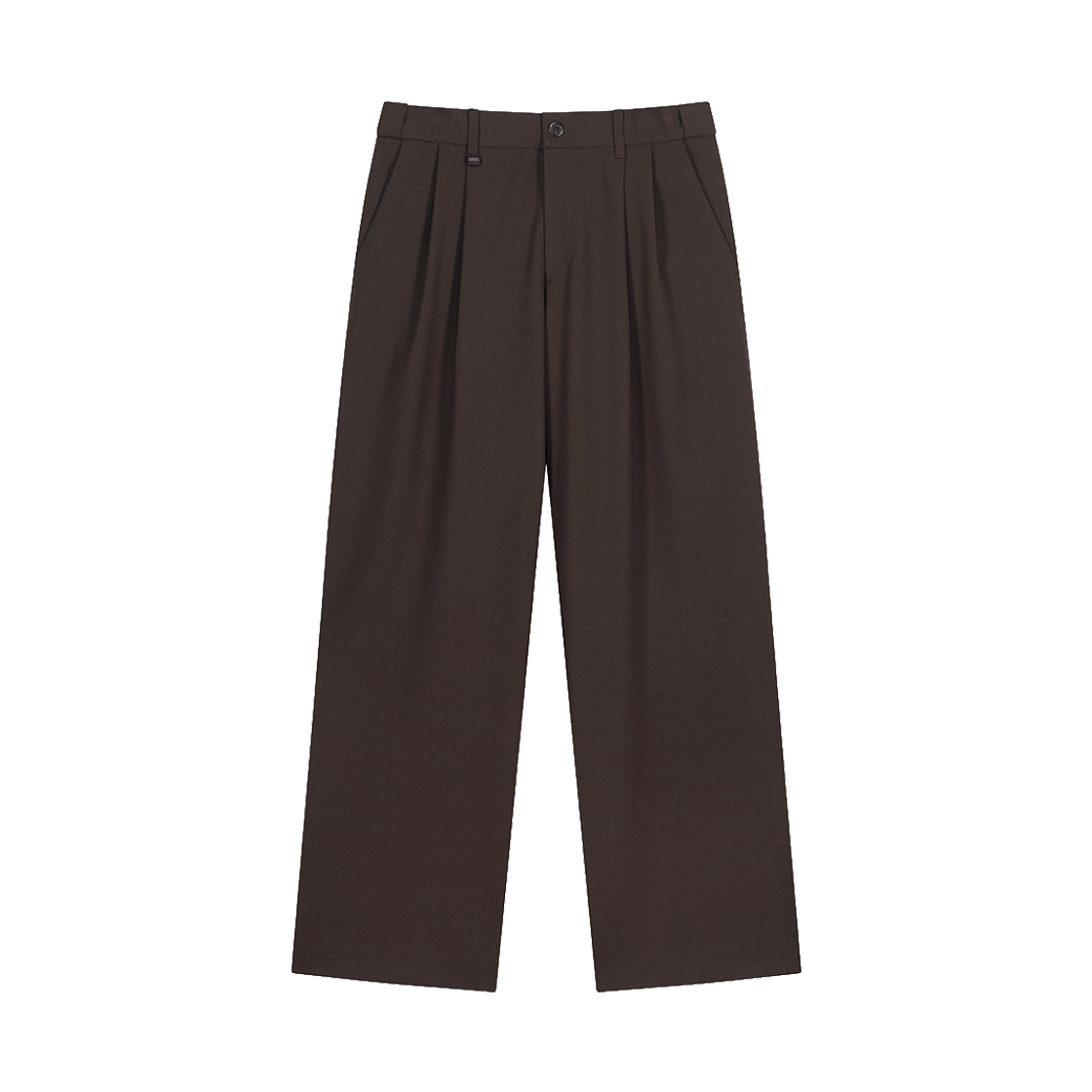 지오송지오 타임리스 와이드 투턱 팬츠 브라운 ZI5PT597BR(ZIOSONGZIO Timeless Wide Two Tuck Pants Brown)