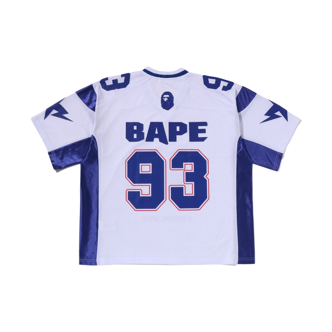 베이프 솔리드 카모 자카드 메쉬 크롭 핏 풋볼 저지 화이트(BAPE Solid Camo Jacquard Mesh Cropped Fit Football Jesey White) - 2