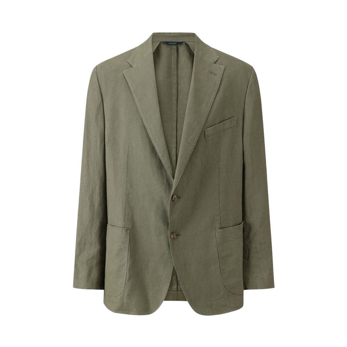 BBJSMM6908KGM BrooksBrothers Linen Solid Jacket Olive