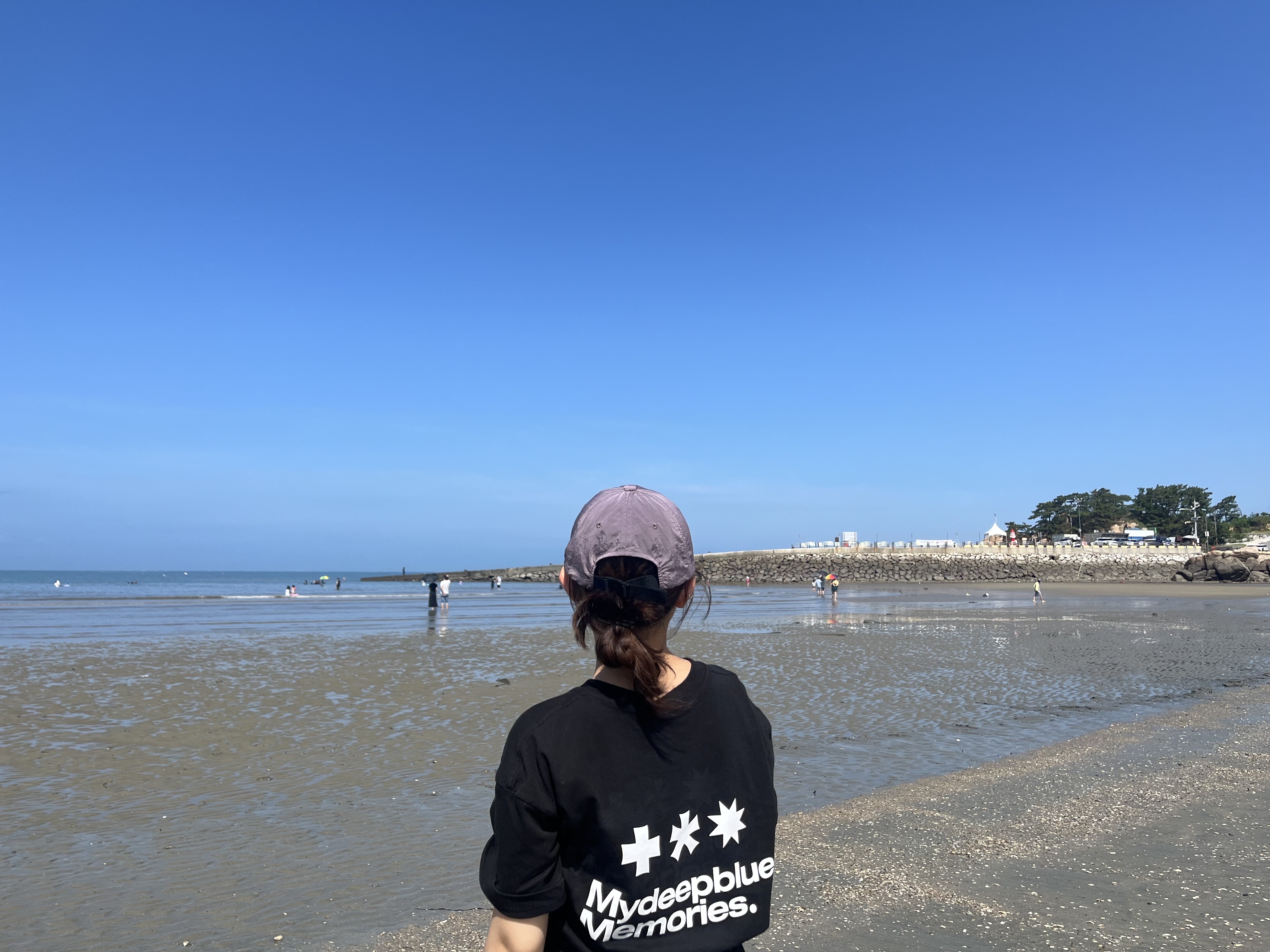 MydeepblueMemories Mm Symbol Logo T-Shirts Black 착용 스타일 - 1