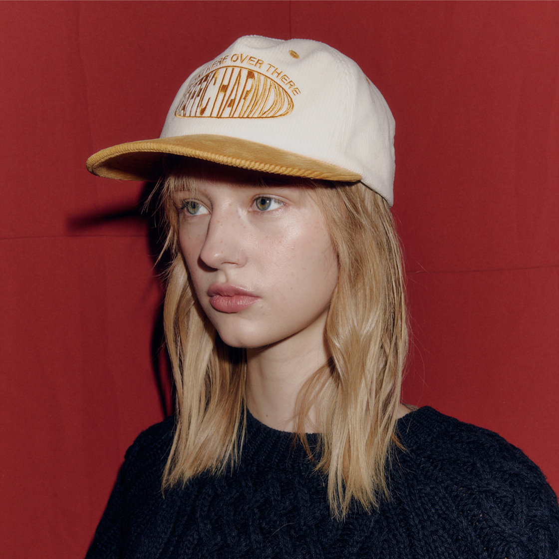 트래픽하모니 코듀로이 라운드 로고 딥핏 5패널 캡 아이보리&머스타드(Traffic Harmony Corduroy Round Logo Deep Fit 5-Panel Cap Ivory & Mustard) - 3