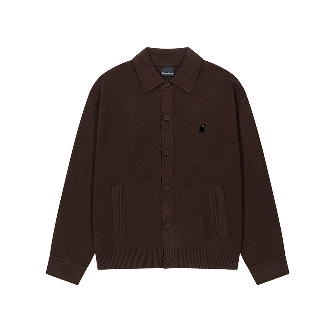 지오송지오 셈블런스 카라 가디건 브라운 ZI5KT806BR(ZIOSONGZIO SEMBLANCE Collared Cardigan Brown) - 1