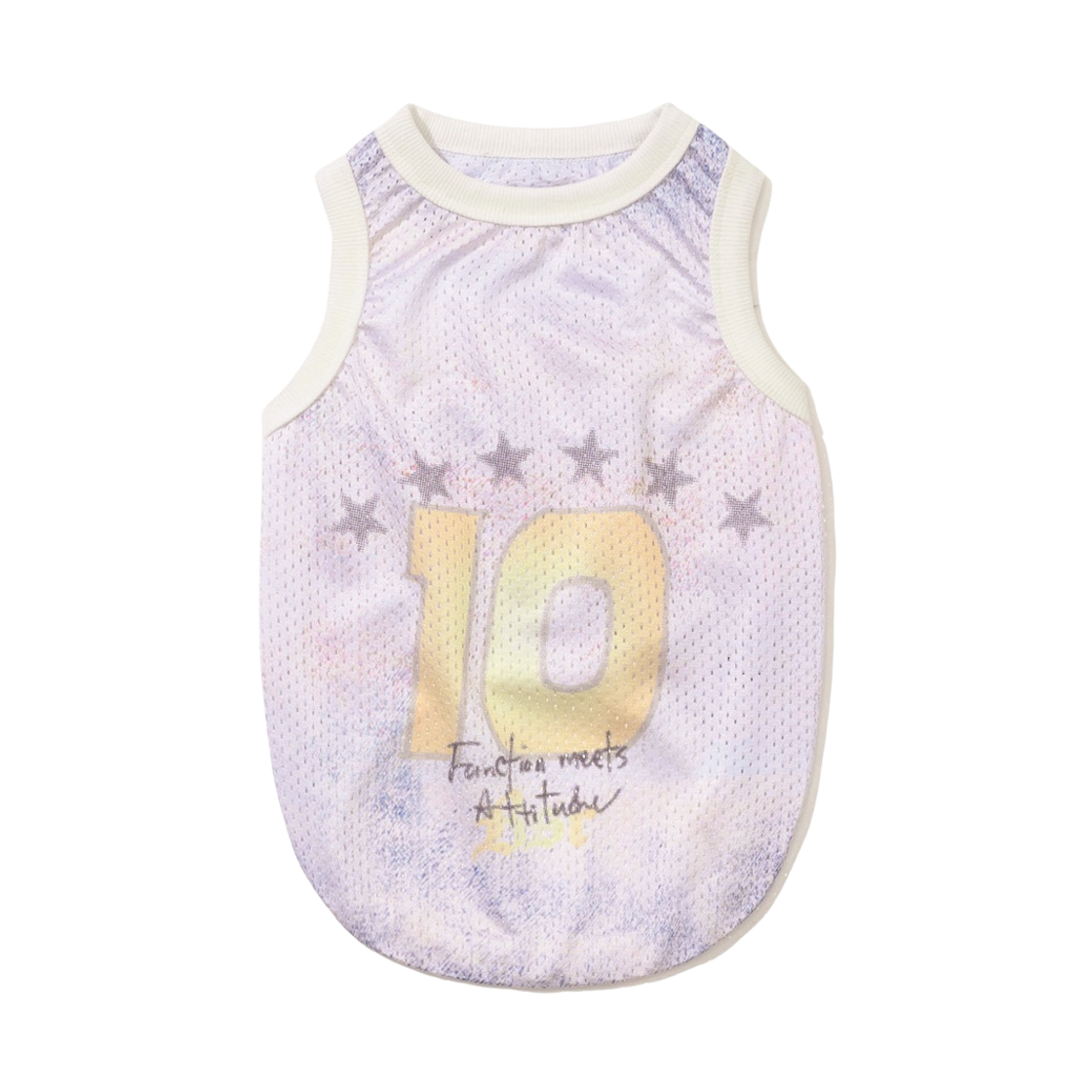 비에스래빗 그래픽 메쉬 펫 슬리블리스 탑 스카이(Bsrabbit Graphic Mesh Pet Sleeveless Top Sky) - 2