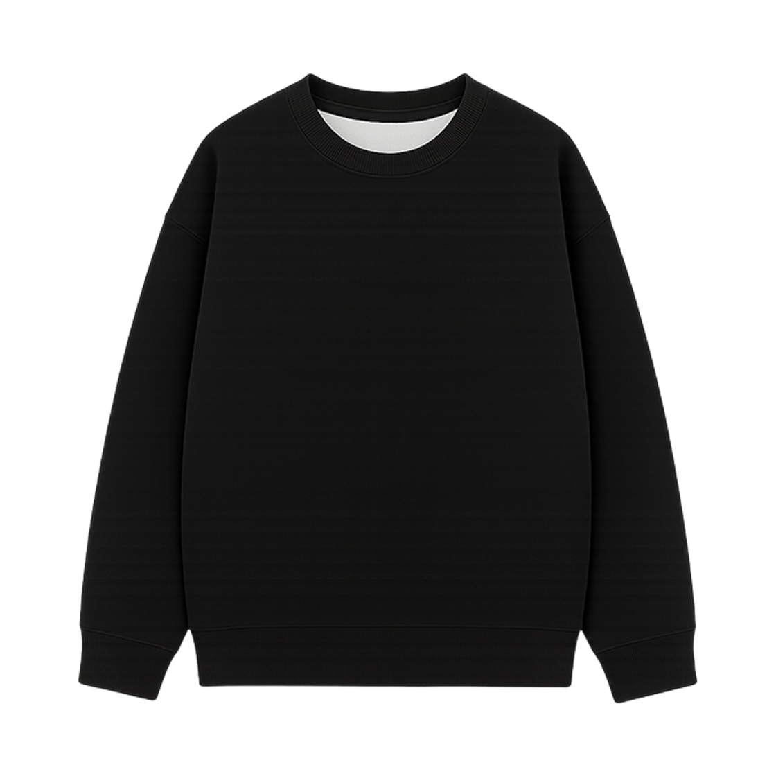 GCINCP001-블랙 GCLIP Essential Crew Neck Loose-Fit Sweat Sweatshirt T-Shirt Black