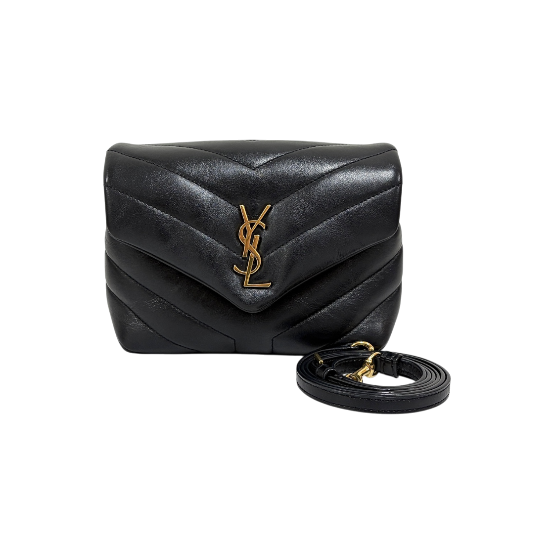 ITSN2R77GODV Saint Laurent Monogram Loulou Toy Bag Black 678401