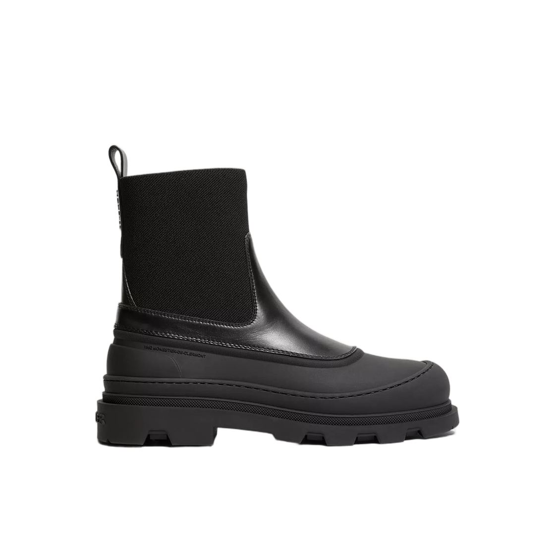 L2-09B-4F00030-M9918-999 (W) Moncler Vera Edge Leather Ankle Boots Black