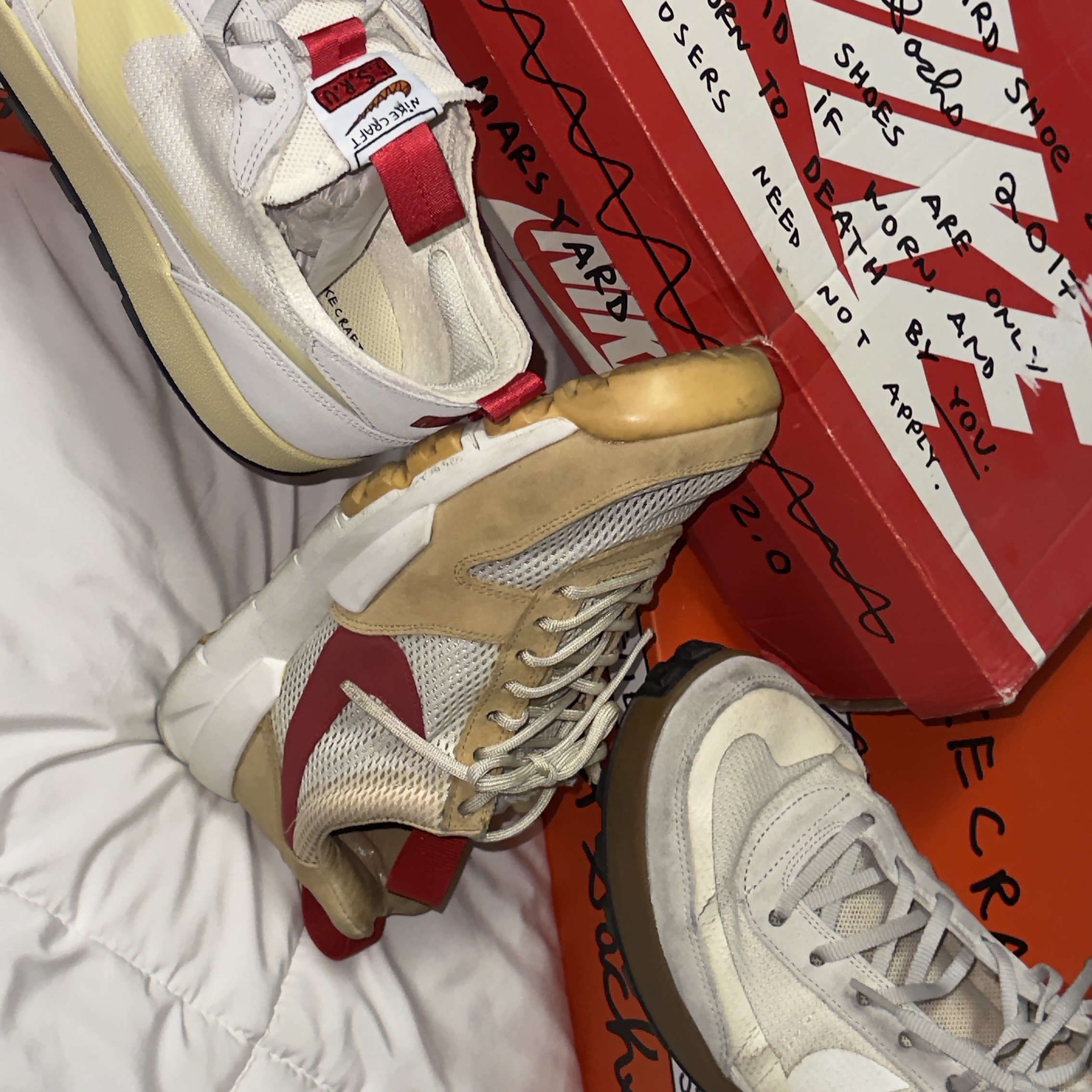 Nike x Tom Sachs General Purpose Shoe Grey Yellow, Nike x Tom Sachs Mars Yard Shoe 2.0 Space Camp 착용 스타일 - 1