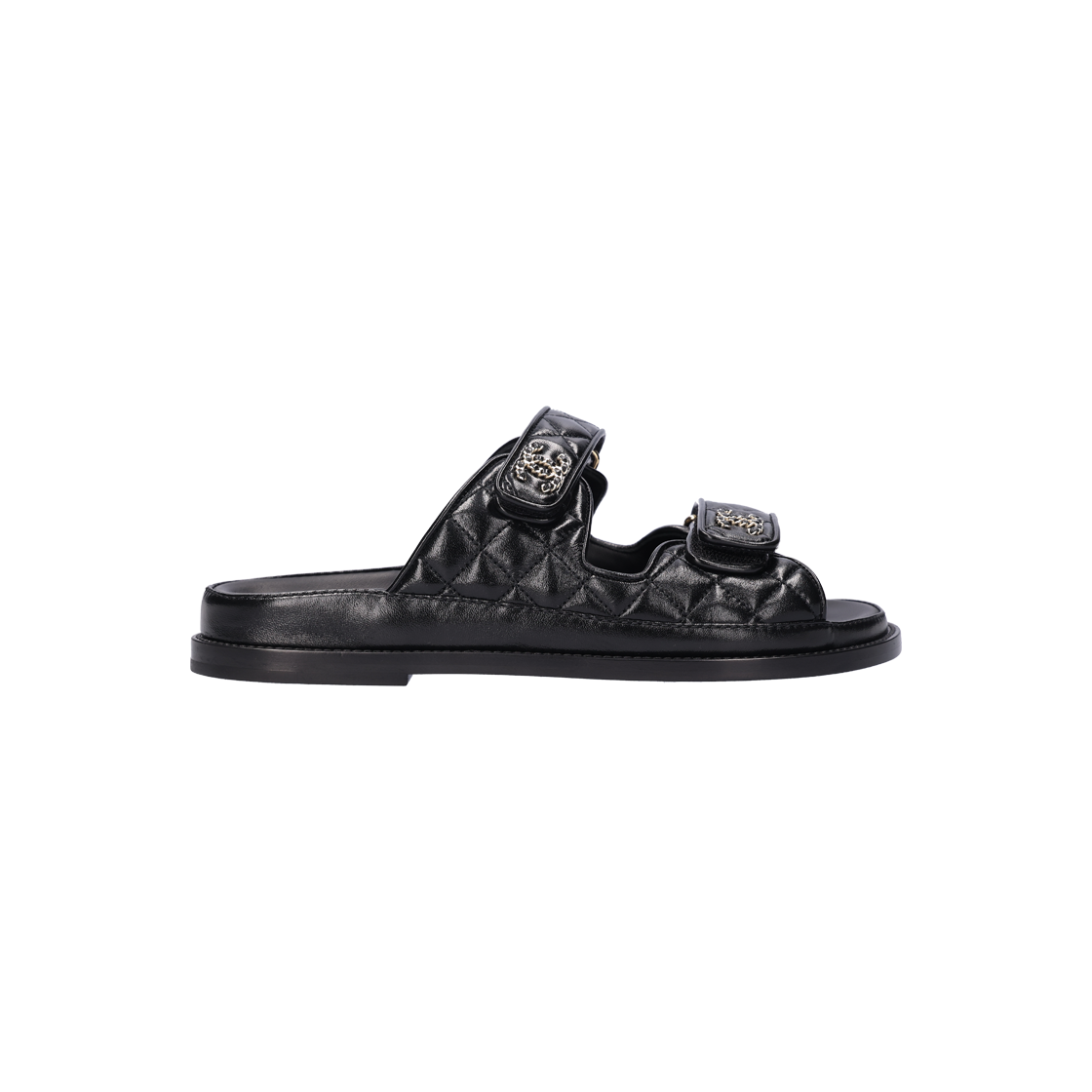 IT8GMC2ELORD Chanel G45507 Black Lambskin Mules