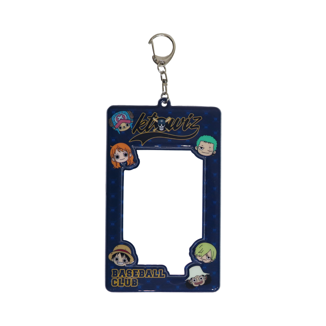 KT 위즈 x 원피스 카드 홀더 키링 네이비(KT Wiz x One Piece Card Holder Keyring Navy) - 1