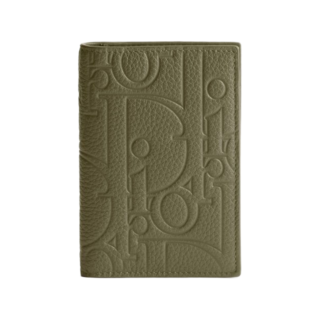 2ESCH207MLM-H619 Dior Bi-Fold Card Holder Dior Gravity Grained Leather Khaki