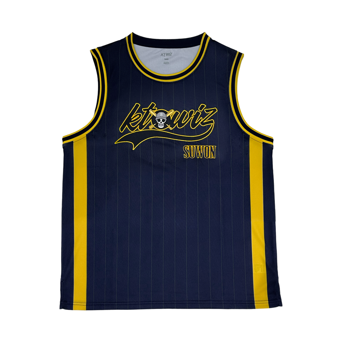 KT 위즈 x 원피스 슬리브리스 저지 네이비 옐로우(KT Wiz x One Piece Sleeveless Jersey Navy Yellow)