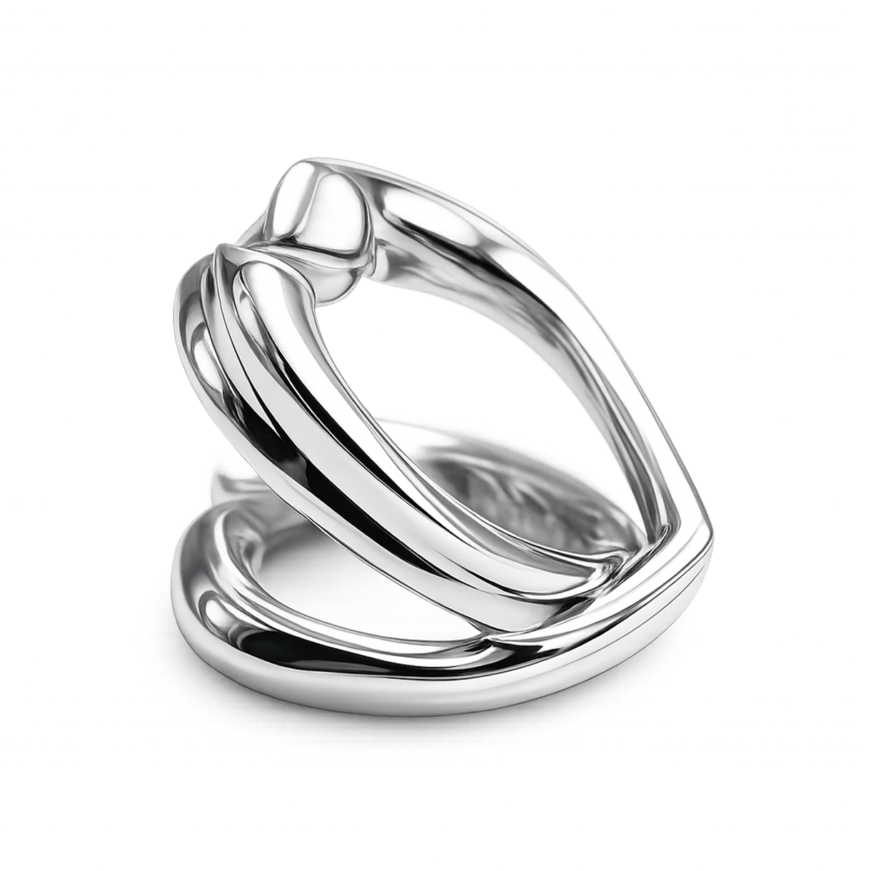 휴스타드 262 하트 트위스트 실버 이어커프(HUSTAD 262 Heart Twist Silver Earcuff)