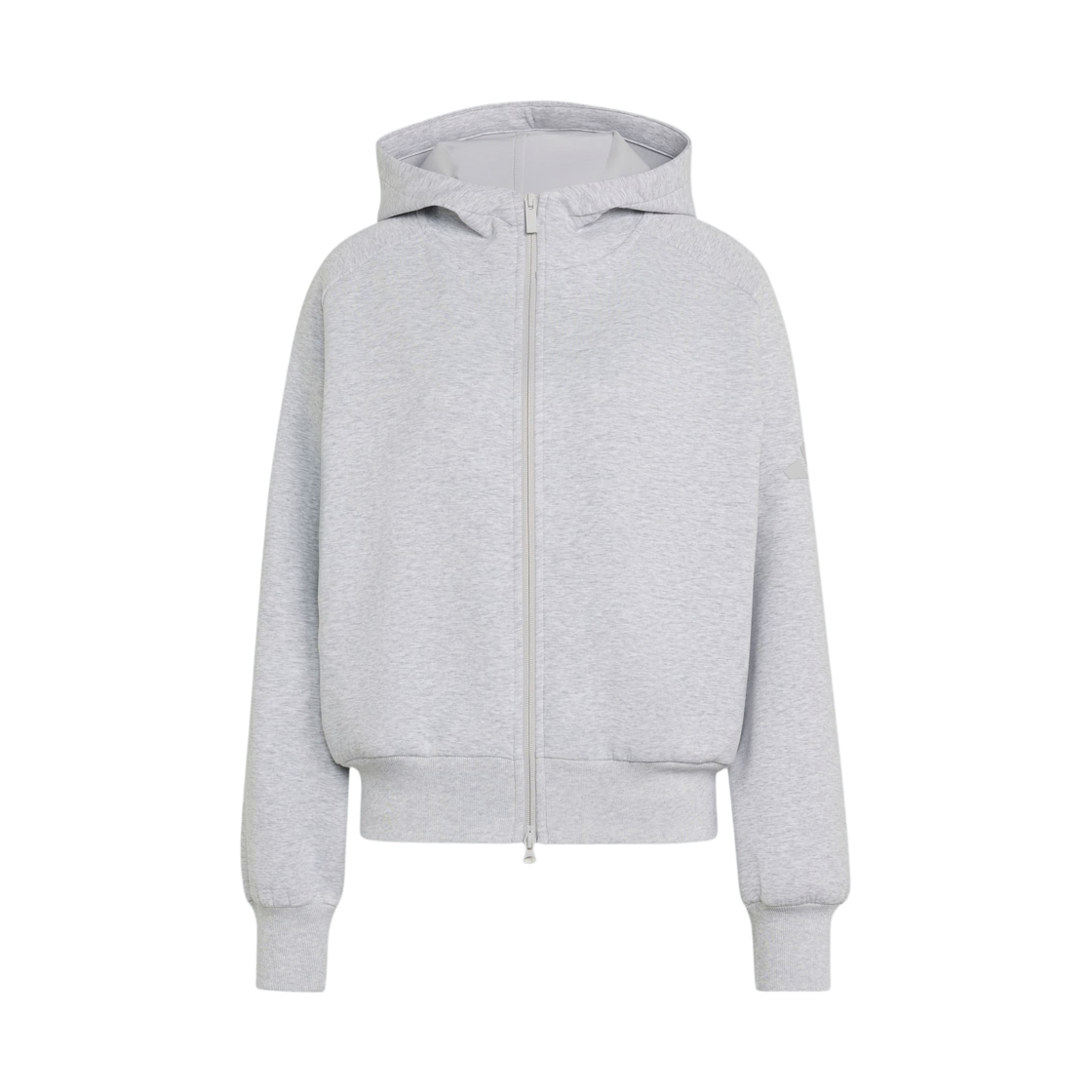 KR2746 (W) Adidas Soft Lux Full-Zip Hoodie Light Grey Heather - KR Sizing
