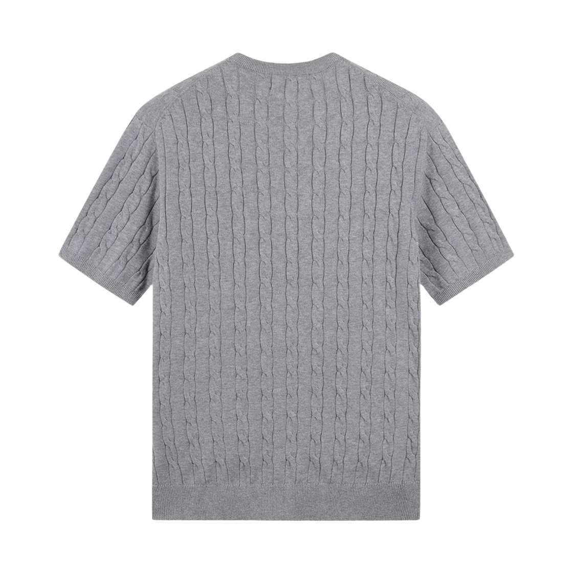 브룩스브라더스 온라인단독 코튼 케이블 크루넥 반팔 스웨터 그레이(BrooksBrothers Online Exclusive Cotton Cable Crewneck Short Sleeve Sweater Grey) - 2