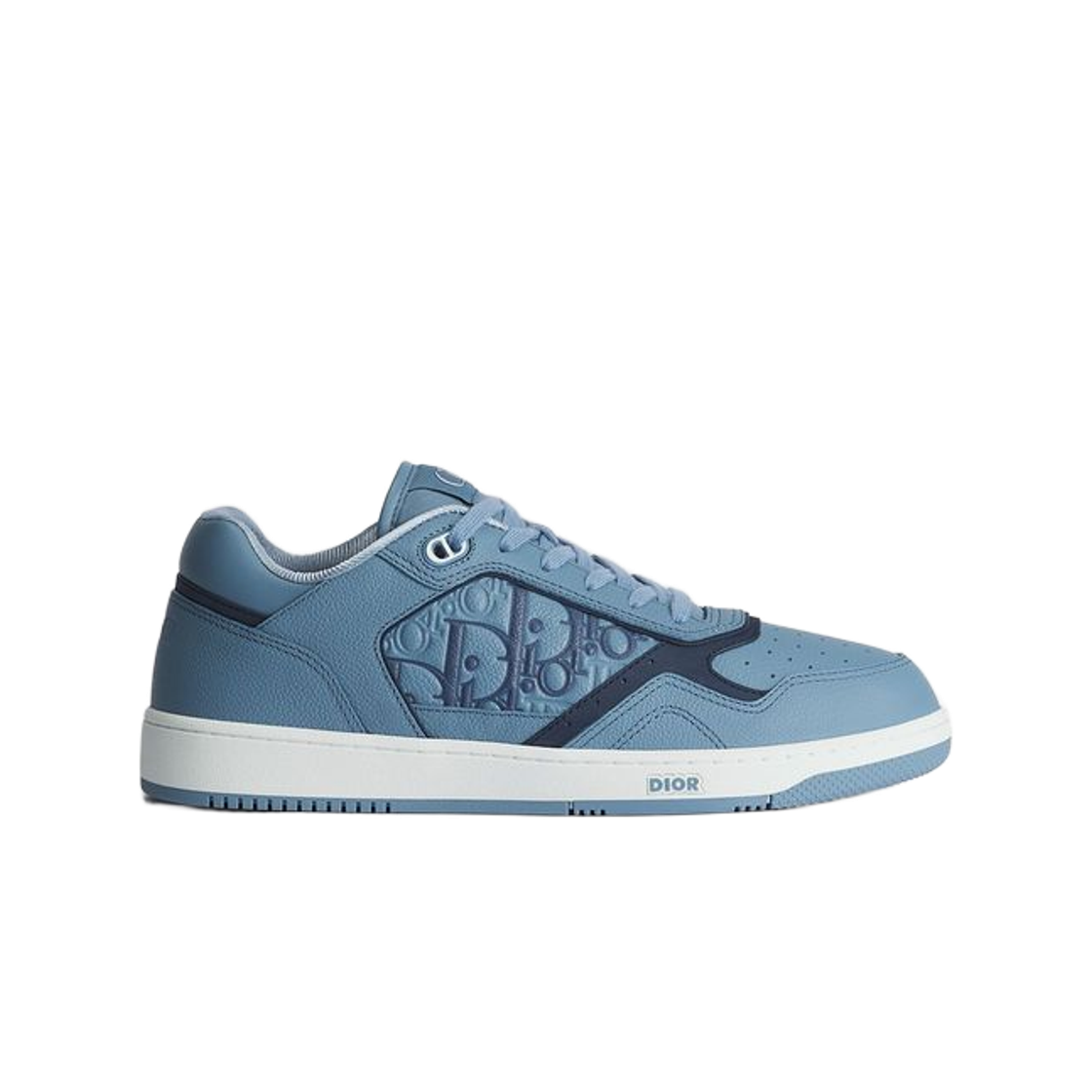 3SN272AFD-H50B Dior B27 Uptown Low Top Sneakers Grained Calfskin & Dior Gravity Grained Leather Light Blue