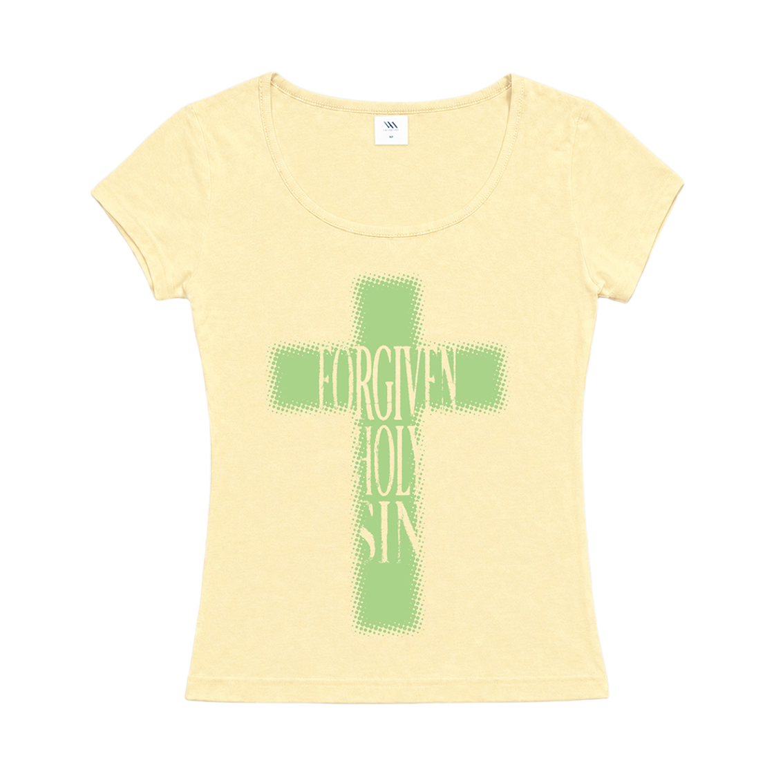 벤힛 홀리 신 유넥 슬림핏 반팔티 옐로우(venhit Holy Sin U-Neck Slim Fit T-Shirt Yellow) - 1