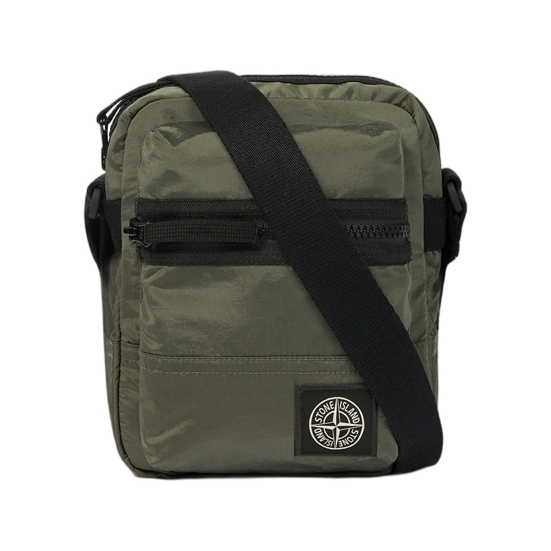 L2S1592000-15S0251-V0059 Stone Island 9200015 Coated Nylon Metal In Econyl Crossbody Bag with Pockets and Adjustable Strap Musk Green - 26FW