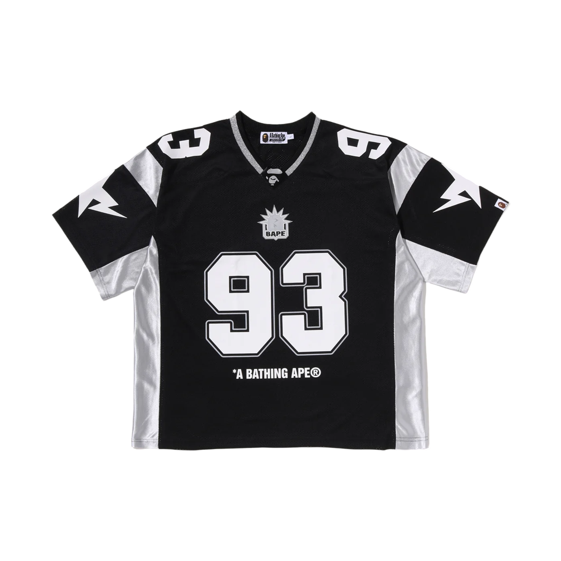 - BAPE Solid Camo Jacquard Mesh Cropped Fit Football Jesey Black