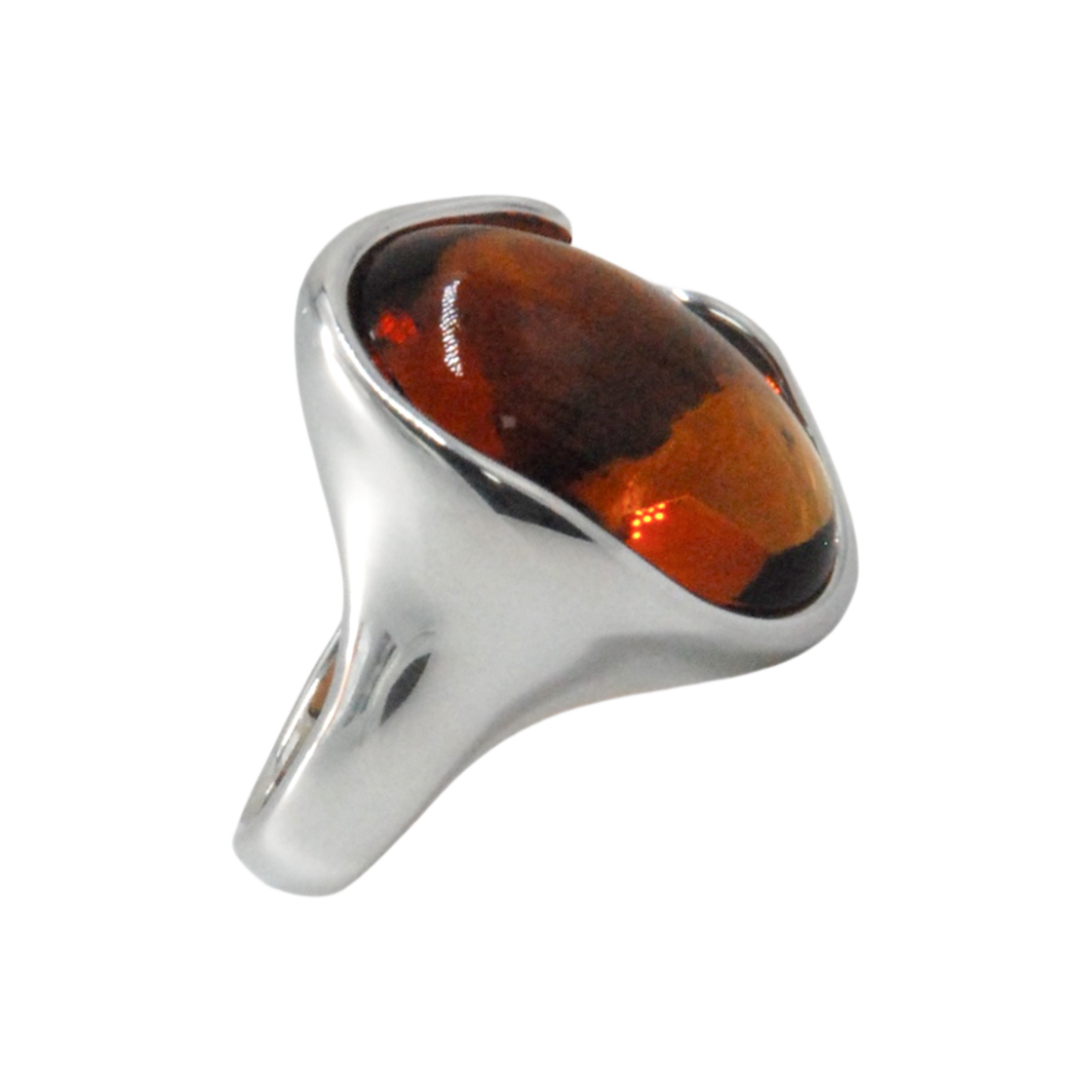 휴스타드 오렌지 시트린 젬 링_ 925 스털링 실버 링(HUSTAD Orange Citrine Gems RING_ 925 Sterling silver & Orange Citrine Gems) - 3