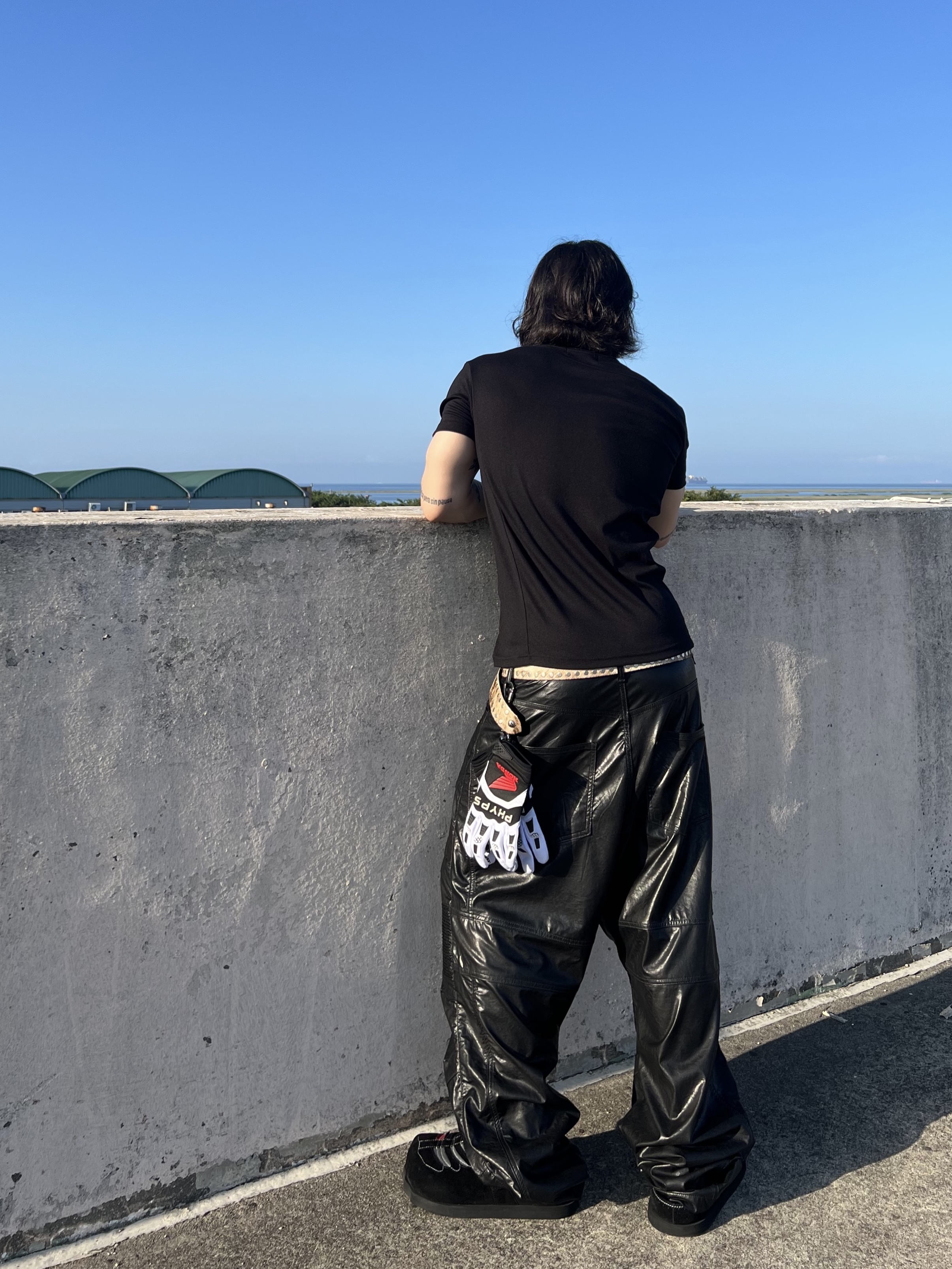 Honda Motorcyle Gloves White, Hono Report Leaf Bracelet 착용 스타일 - 9