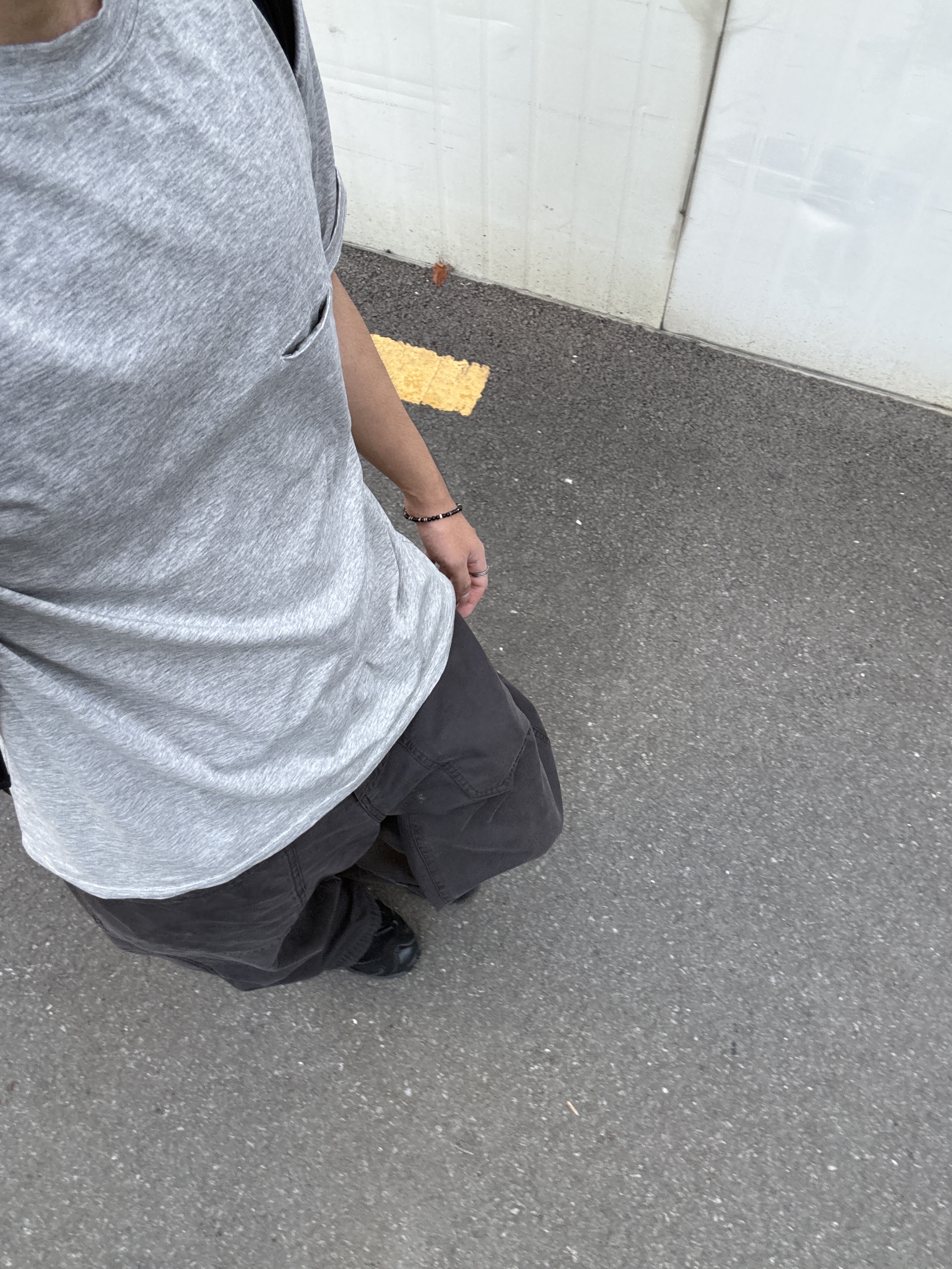 Polyteru Para Pants (Baker Pants) Charcoal, Salomon XA Pro 3D Black Magnet 착용 스타일