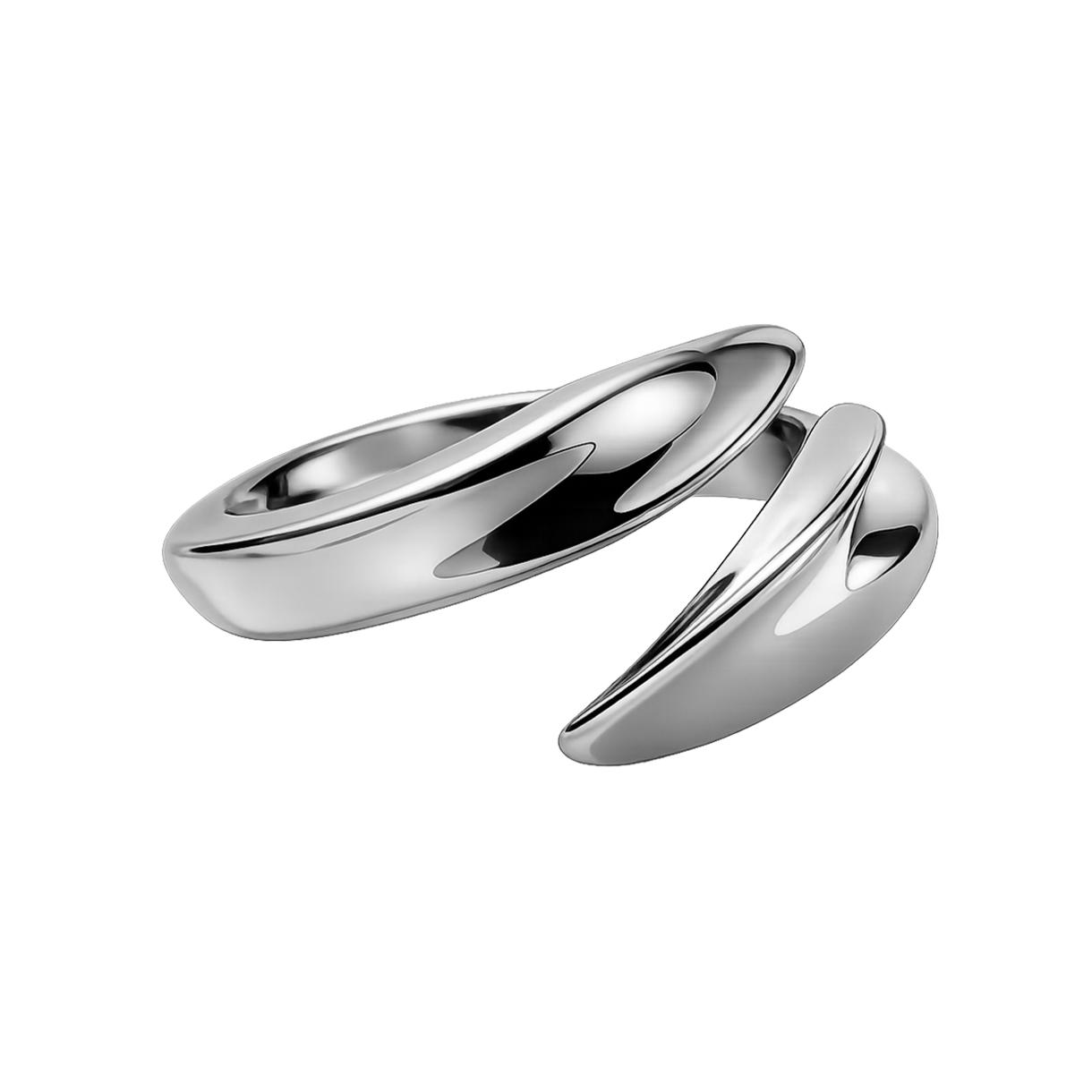 휴스타드 255 립 오픈 링_ 925 스털링 실버 립 오픈링(HUSTAD 255 Leaf Open RING_ 925 Sterling silver) - 2
