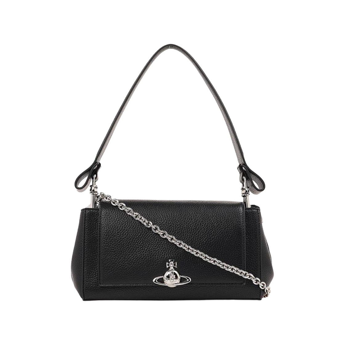 4602000WW-S000D-N403 Vivienne Westwood Hazel Medium Shoulder Bag Black