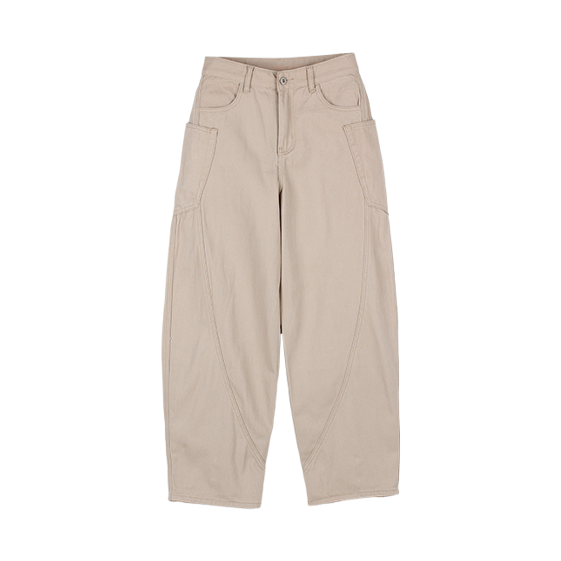 GCYP9039-베이지 GCLIP Multi-Fit Anti-Drag Snap Wide Cotton Pants Beige
