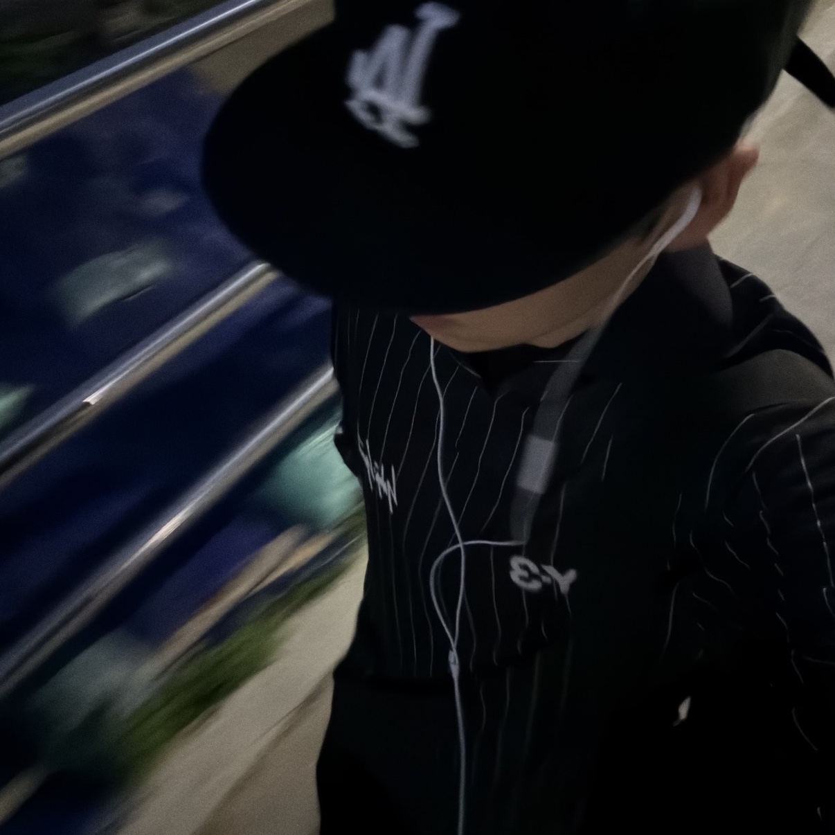 Y-3 x Zinedine Zidane Soccer Long Sleeve Jersey Black 착용 스타일
