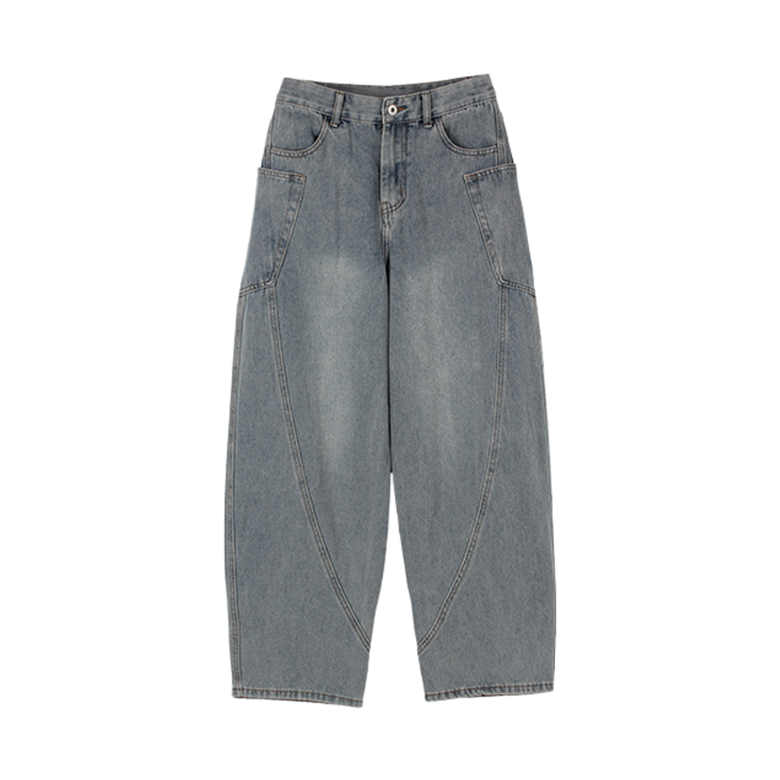 GCYP9039-데님 GCLIP Multi-Fit Anti-Drag Snap Wide Cotton Pants Denim