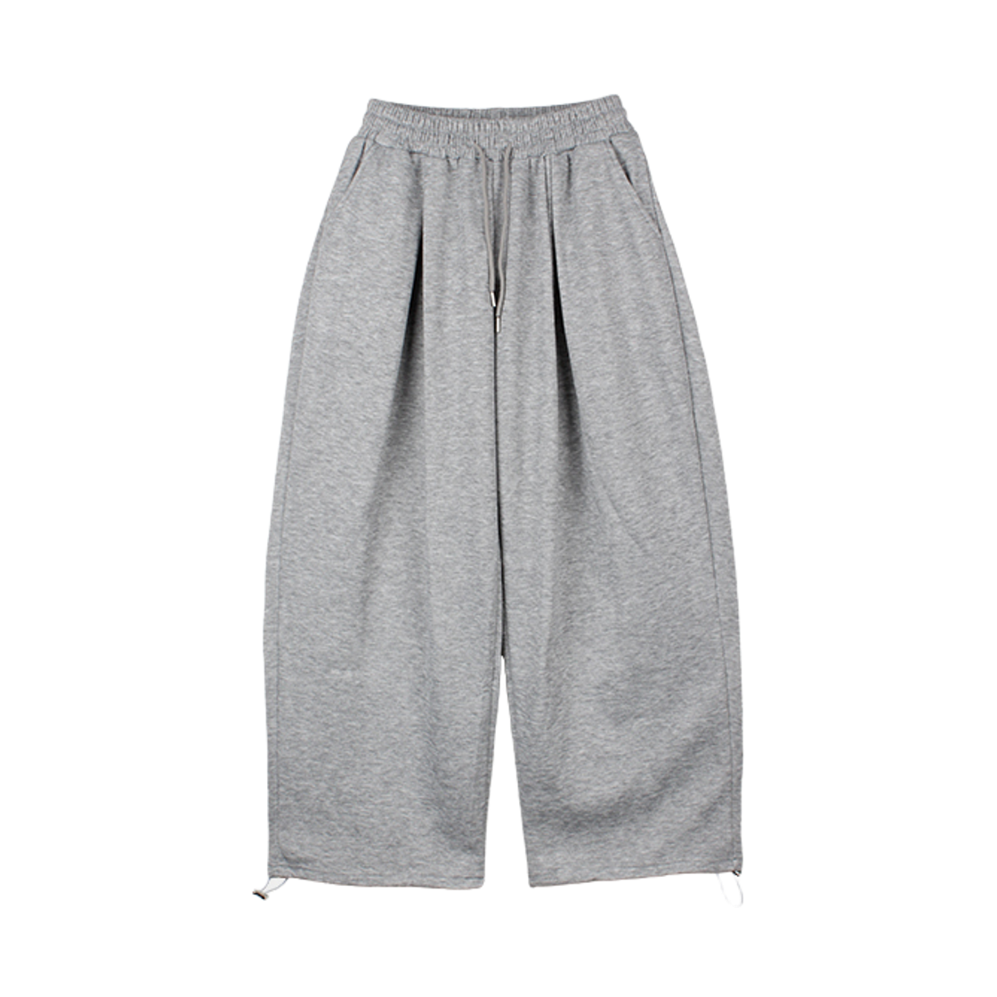 GC투턱 와이드 스트링 팬츠-그레이 GCLIP Double Pintuck String Wide Training Sweat Pants Gray