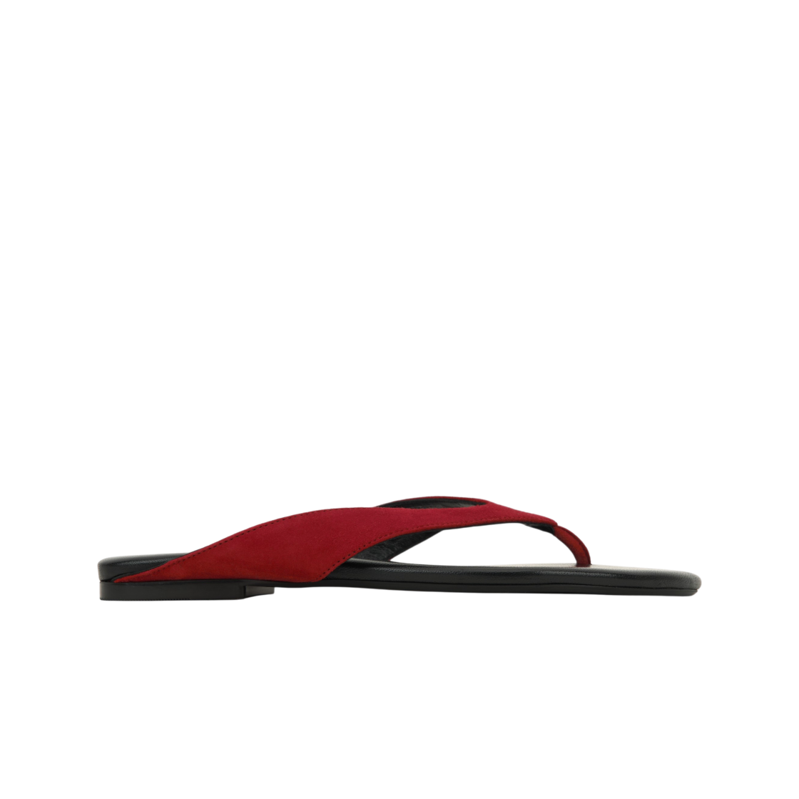 (W) 자라 레더 플랫 샌들 레드((W) Zara Leather Flat Sandal Red) - 1