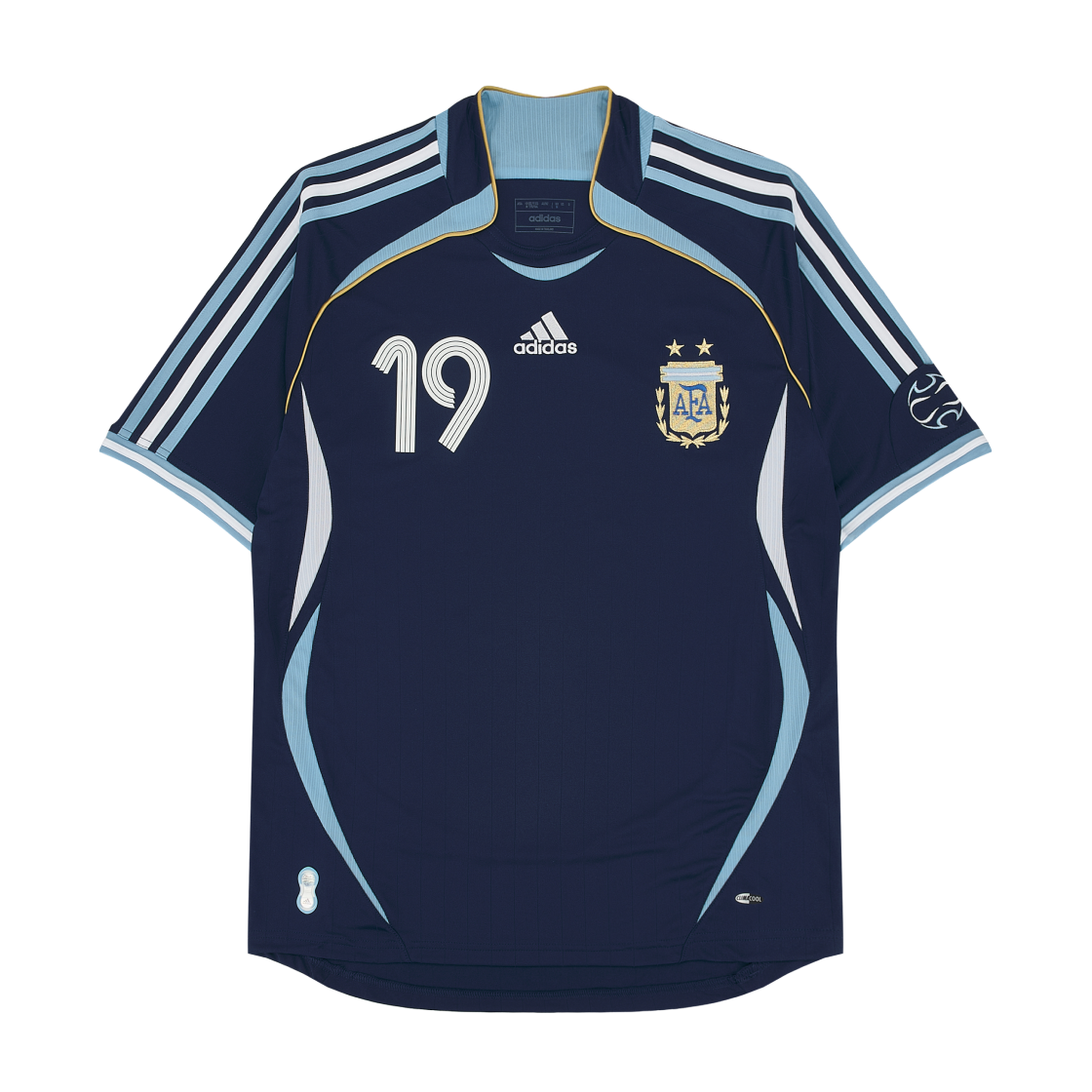 JN3709 Adidas Argentina Away Jersey 2006 Messi Dark Blue - US Sizing (Marking Ver.)