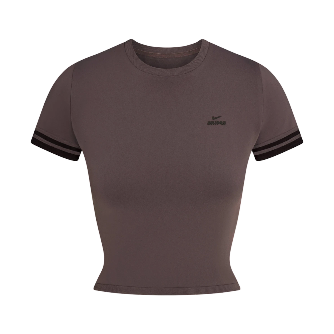 IU2212-241 (W) NikeSKIMS Stretch Knit Cropped Crewneck Top Resin Phoenix Resin