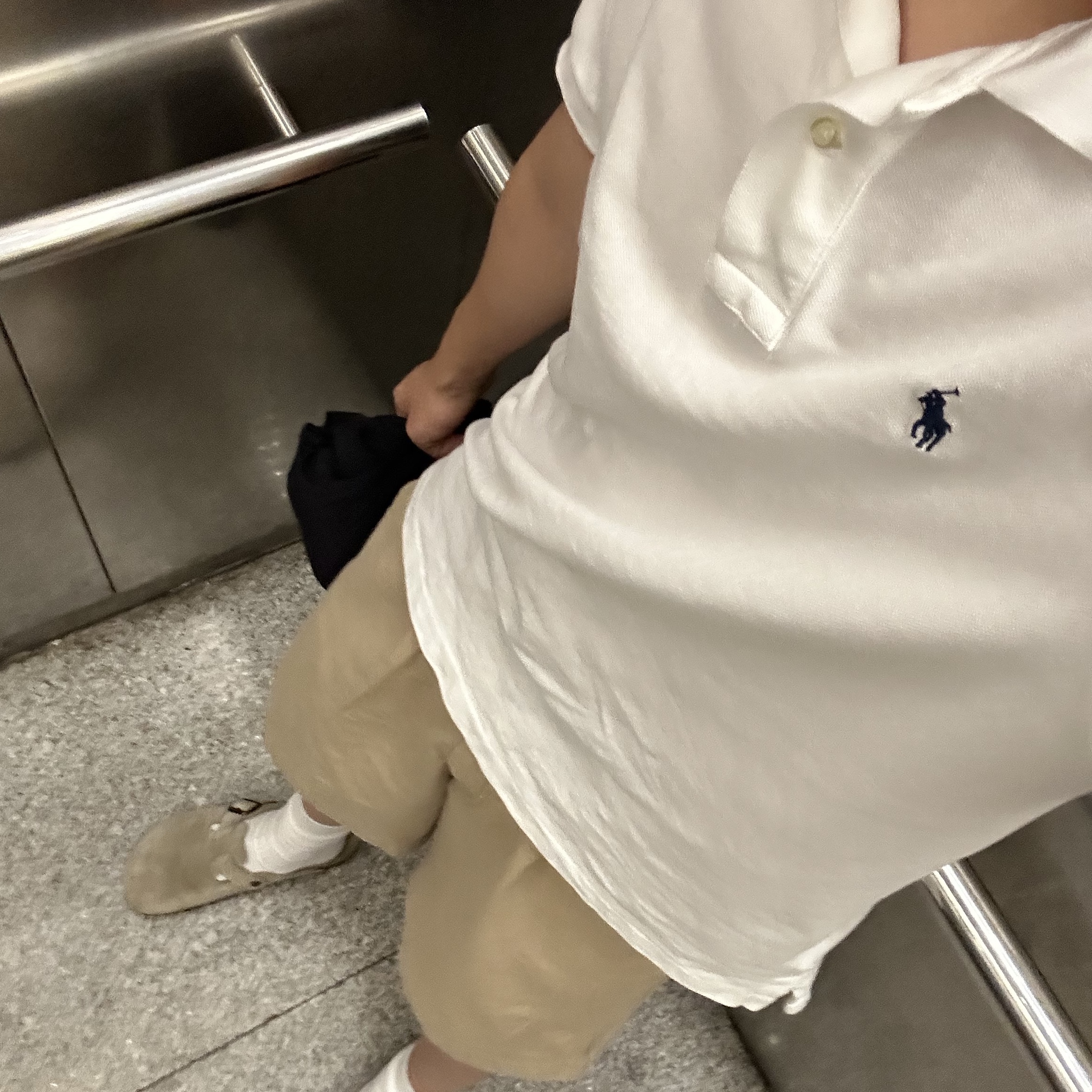 Birkenstock Boston Soft Footbed Taupe - Regular, Polo Ralph Lauren Custom Slim Fit Mesh Polo Shirt White - 25FW 착용 스타일 - 1