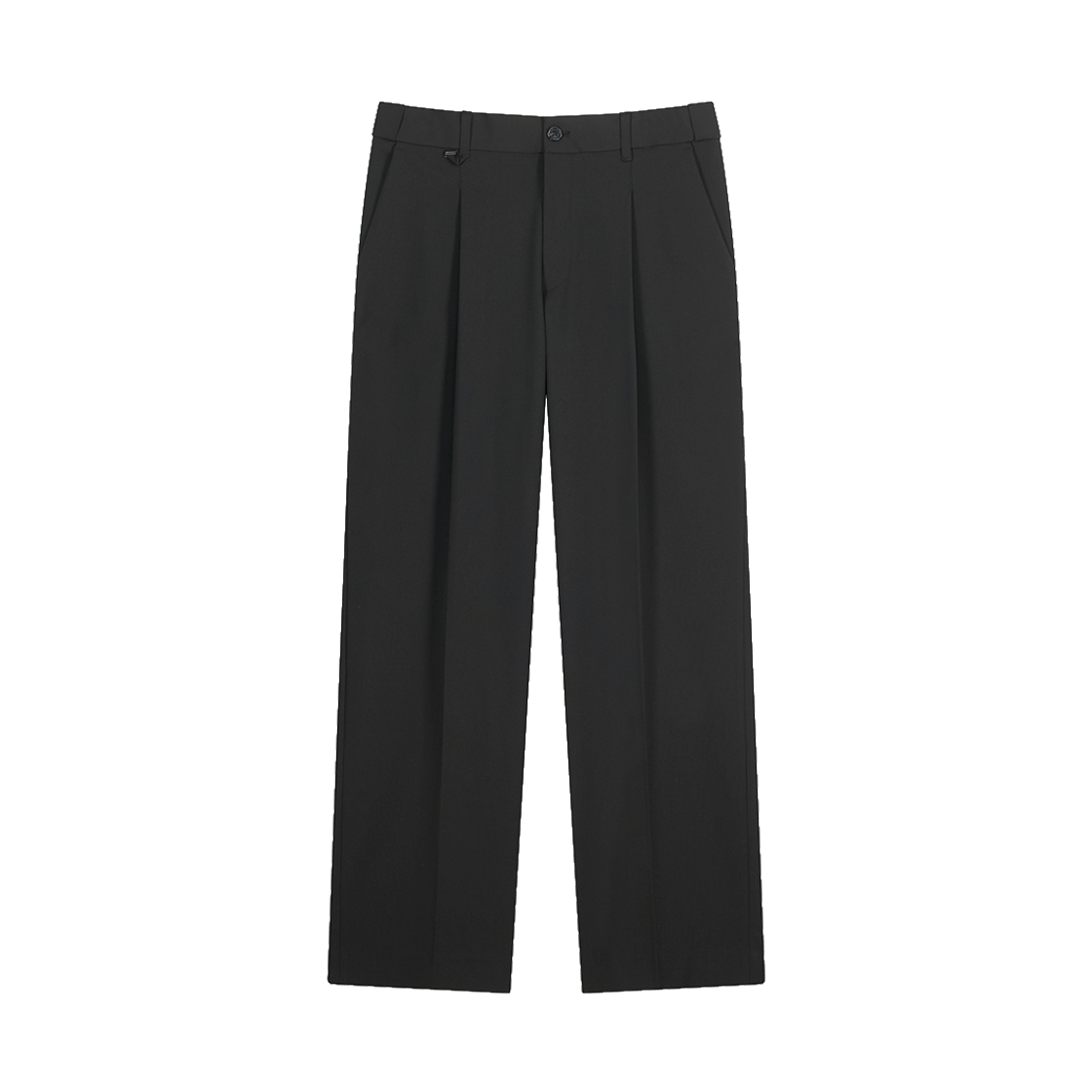 지오송지오 타임리스 세미와이드 원턱 팬츠 블랙 ZI5PT592BK(ZIOSONGZIO Timeless Semi Wide One Tuck Pants Black)