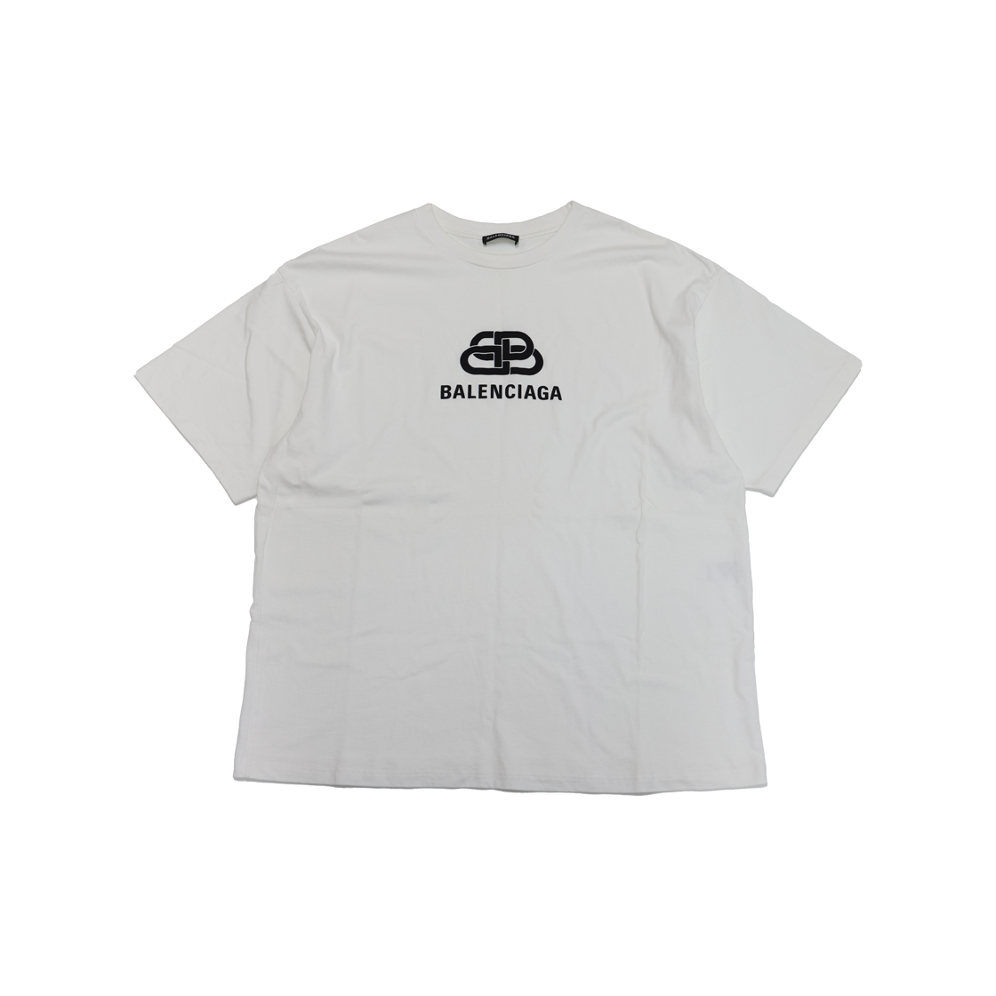 IT823NBES46L Balenciaga BB Logo T Shirt White
