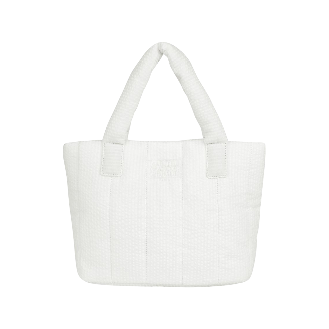 마리떼 프랑소와 저버 클래식 로고 시어서커 패딩 백 오프 화이트(Marithe Francois Girbaud Classic Logo Seersucker Padding Bag Off White) - 1
