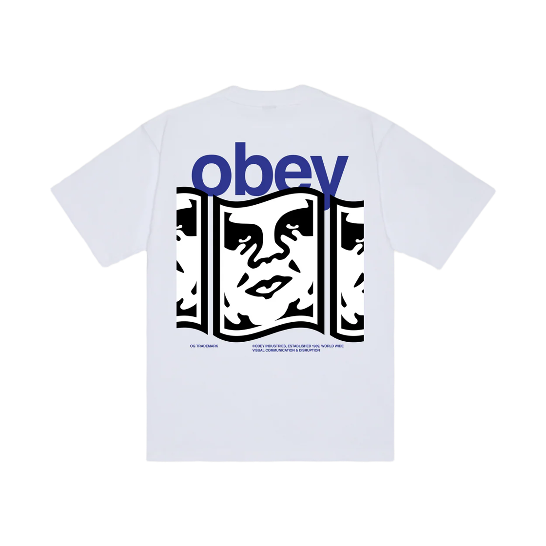 168024455 Obey Disruption Heavyweight T-Shirt White