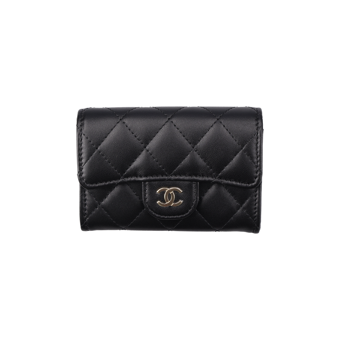 IT3T66TGGWOQ Chanel AP4096 Classic Card Wallet in Black Lambskin