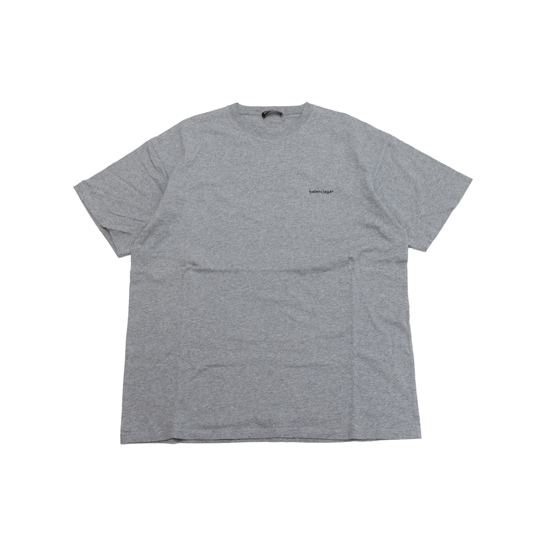 IT2L8E2TATBU Balenciaga Logo Cotton T Shirt Gray