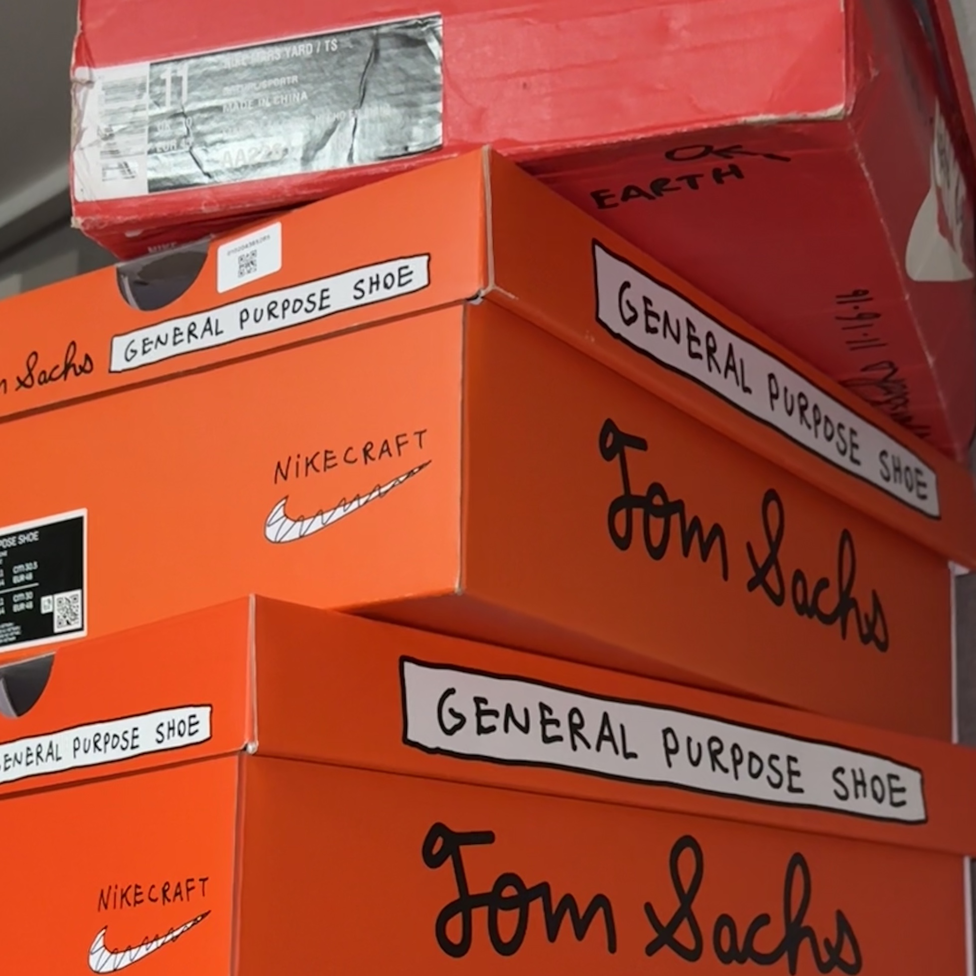 Nike x Tom Sachs General Purpose Shoe Grey Yellow, Nike x Tom Sachs Mars Yard Shoe 2.0 Space Camp 착용 스타일 - 2