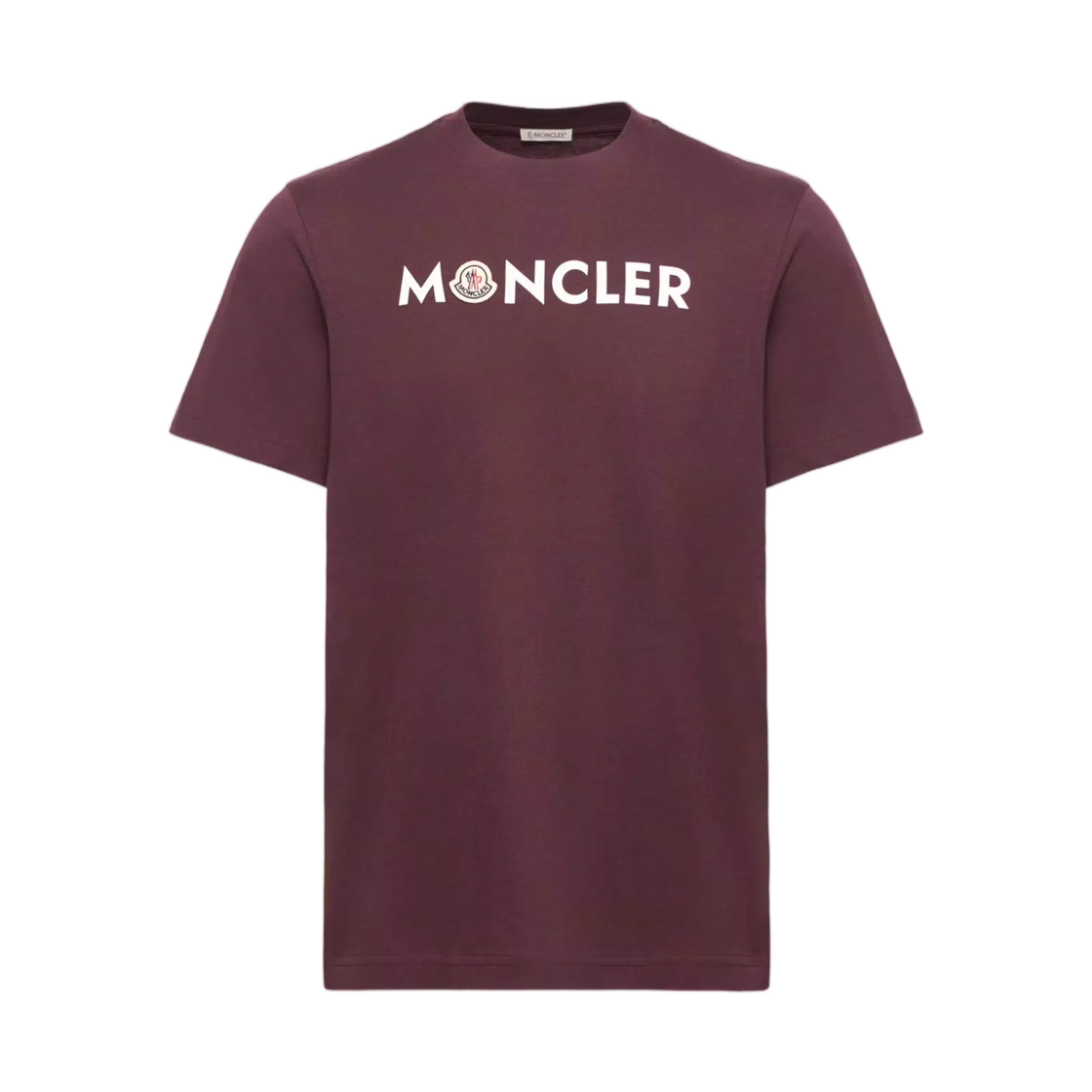 L2-091-8C00051-89B8Q-68A Moncler Logo Cotton T Shirt Burgundy