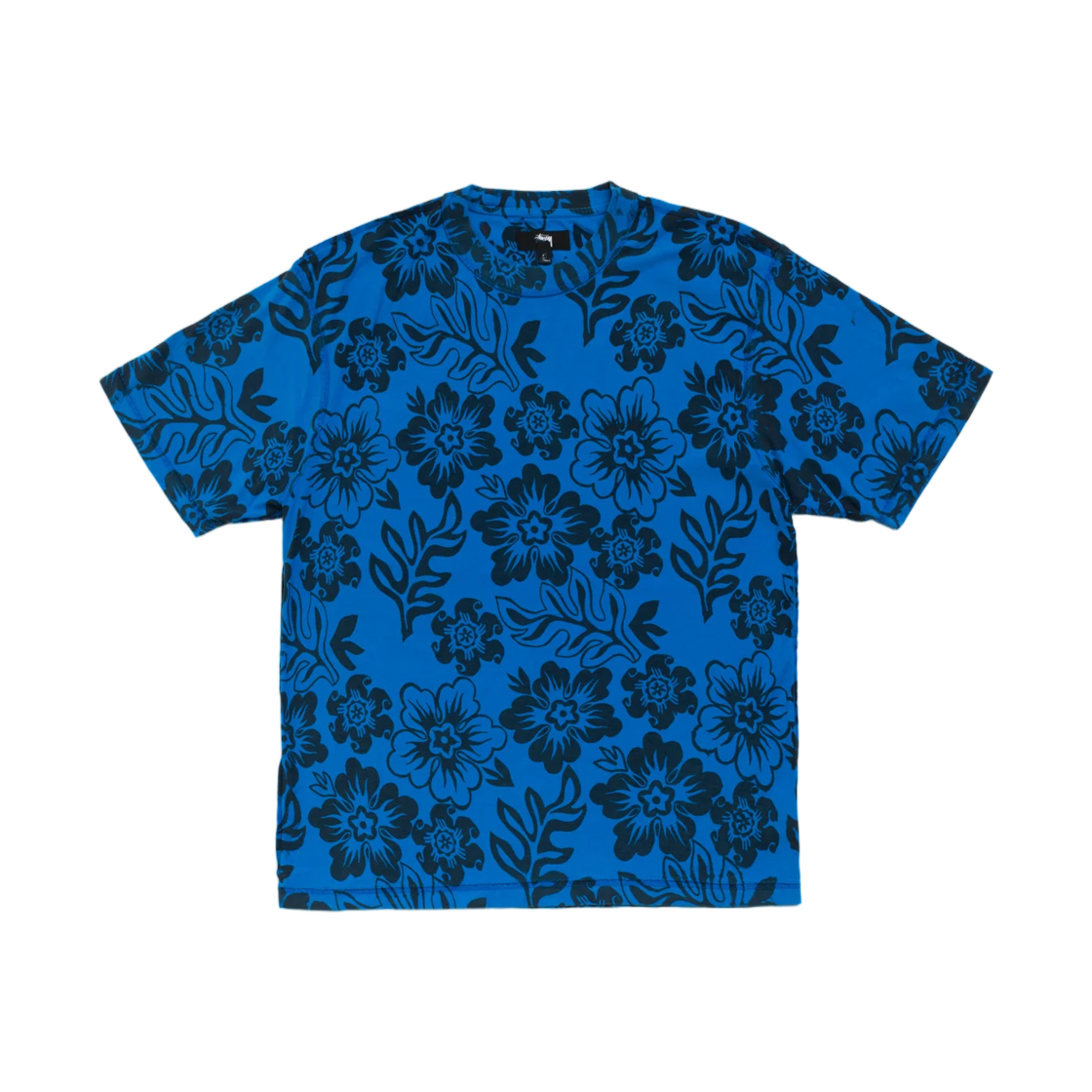 1140407 Stussy Lazy Floral T-Shirt Sport Blue
