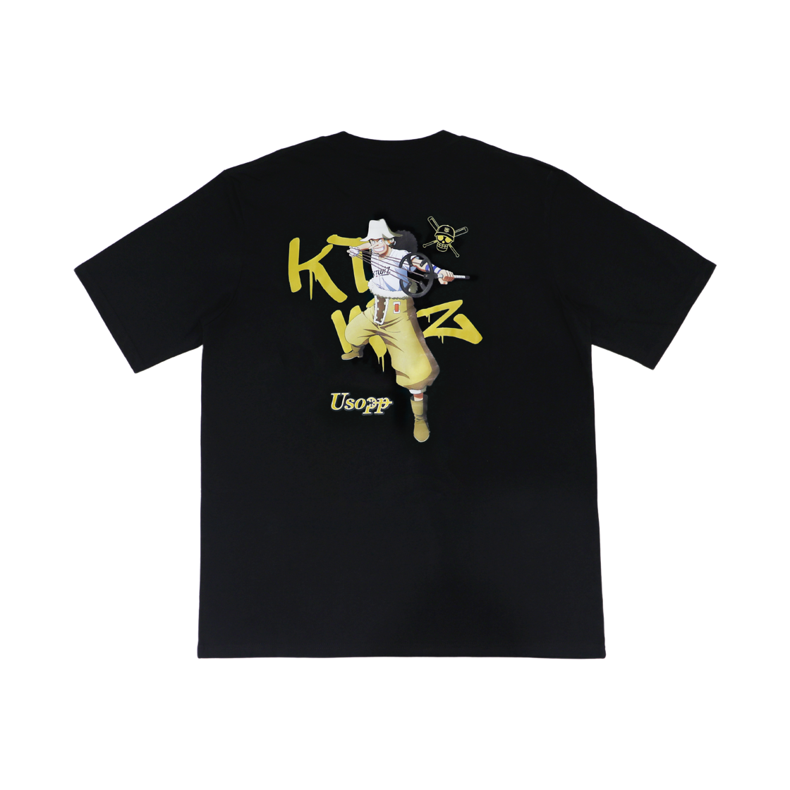 KT 위즈 x 원피스 반팔 티셔츠 우솝 블랙(KT Wiz x One Piece Short Sleeve T-Shirt Usopp Black)