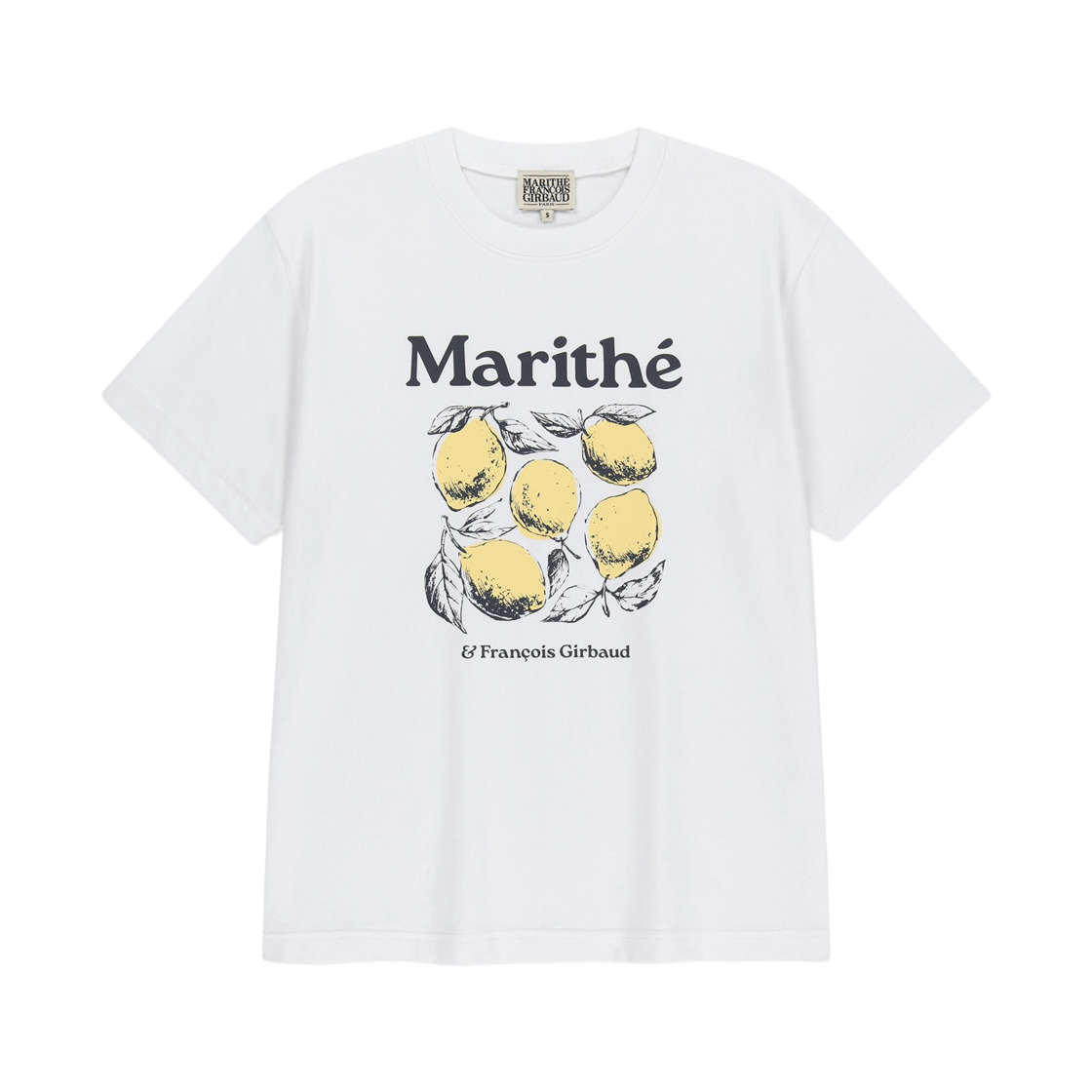마리떼 프랑소와 저버 에어로쿨 레몬 그래픽 티셔츠 화이트(Marithe Francois Girbaud Aerocool Lemon Graphic T-Shirt White)