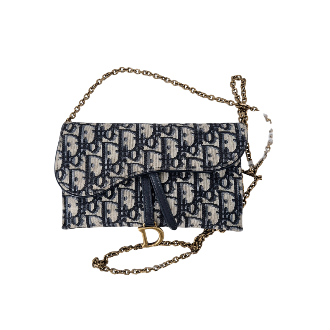 ITGWL87PHMAL Dior Oblique WOC Saddle Chain Crossbody Bag