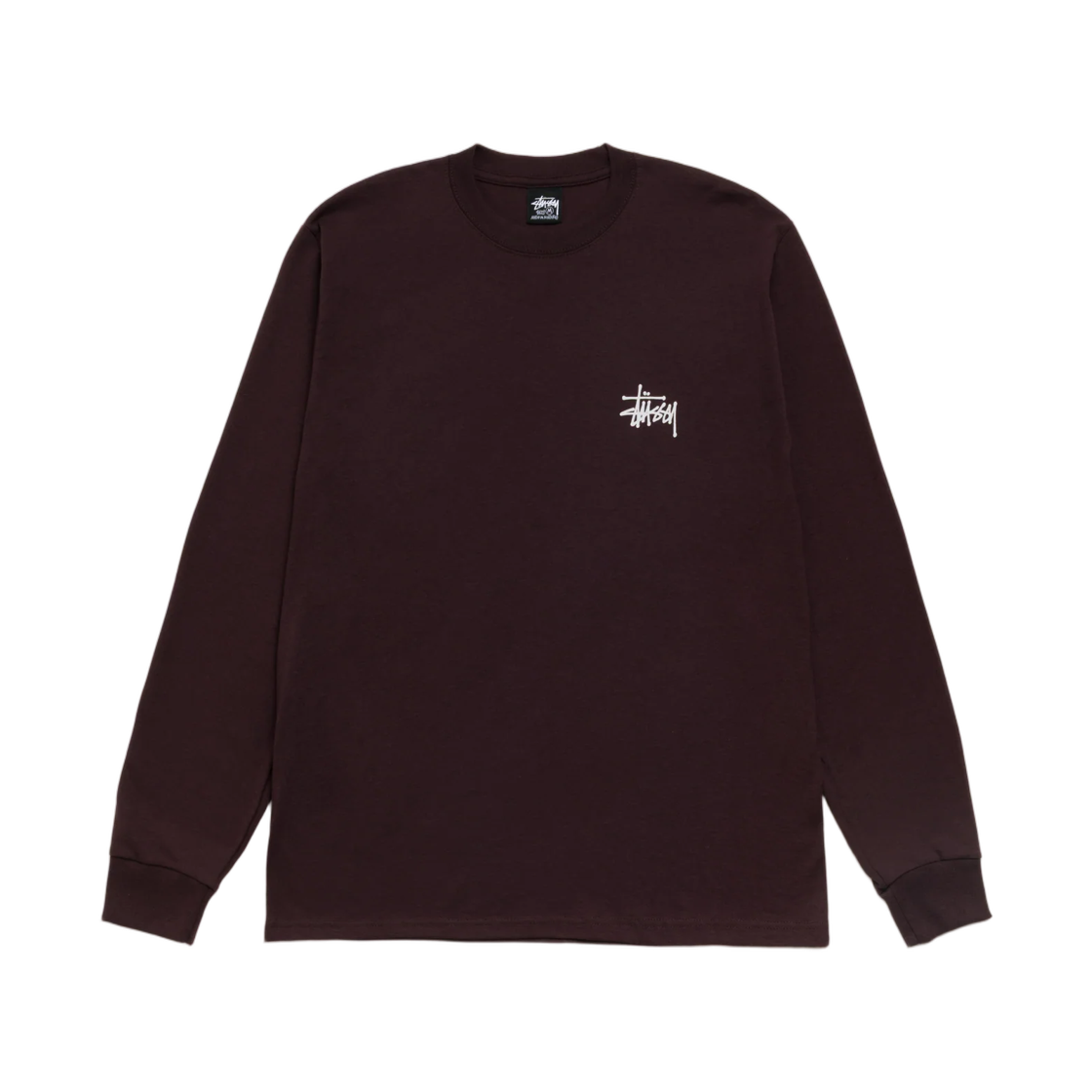 스투시 베이직 스투시 롱슬리브 티셔츠 초콜릿(Stussy Basic Stussy LS T-Shirt Chocolate) - 2