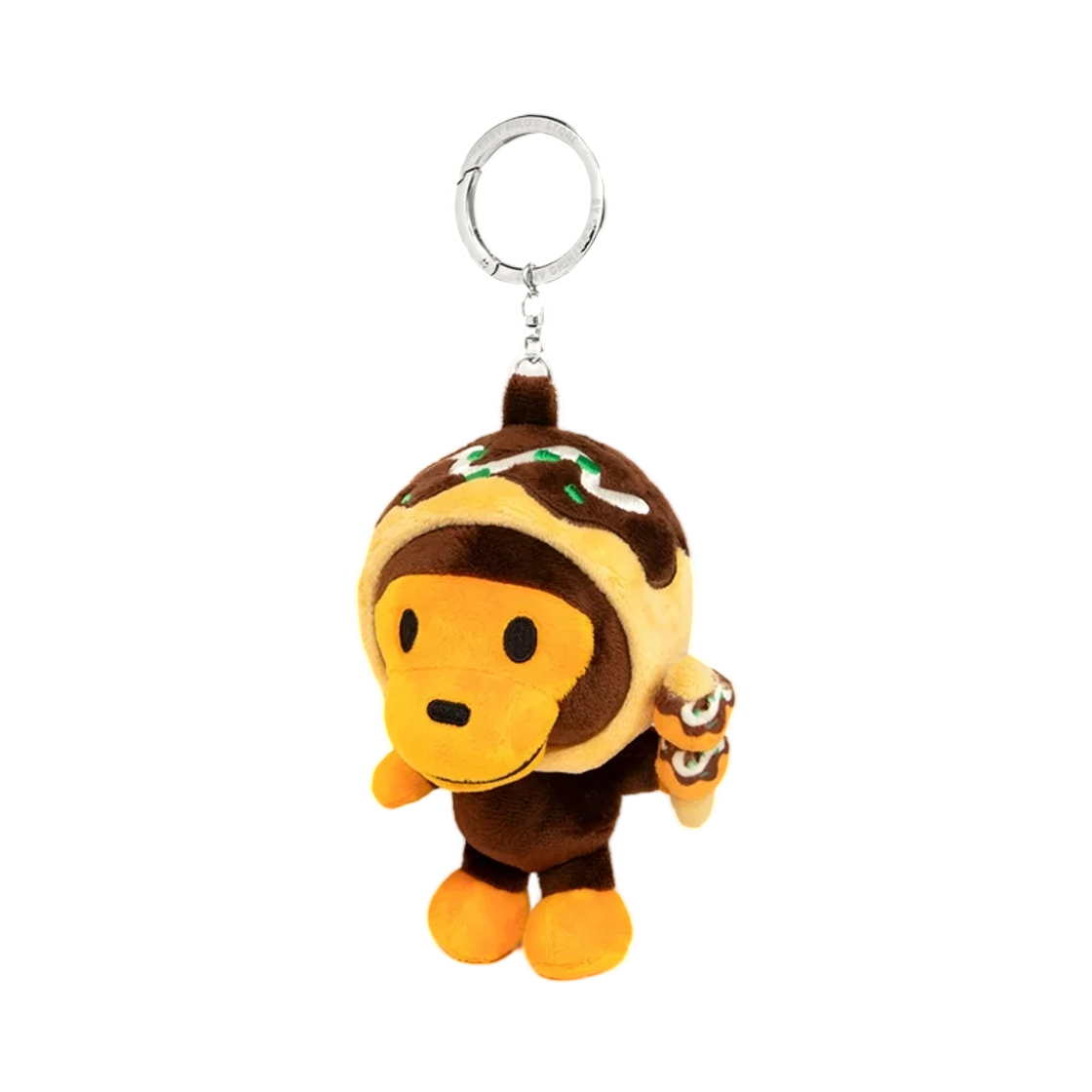 베이프 베이비 마일로 타코야키 플러시 인형 키체인 15cm 브라운(BAPE Baby Milo Takoyaki Plush Doll Keychain 15cm Brown) - 2